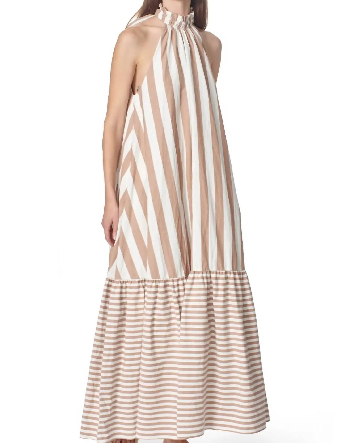 Avalon Dress In Tan