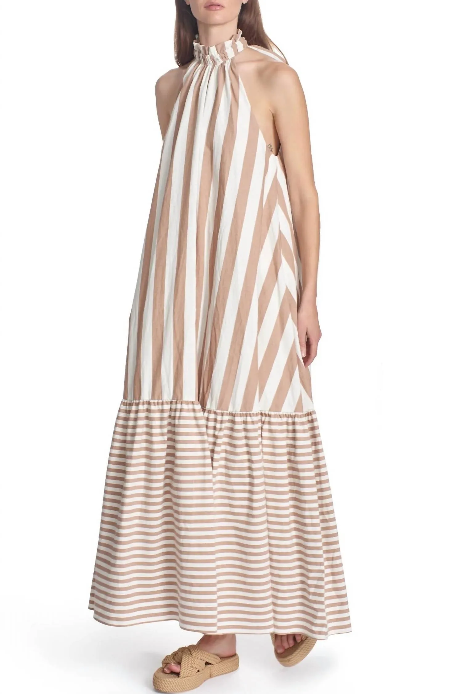 Avalon Dress In Tan