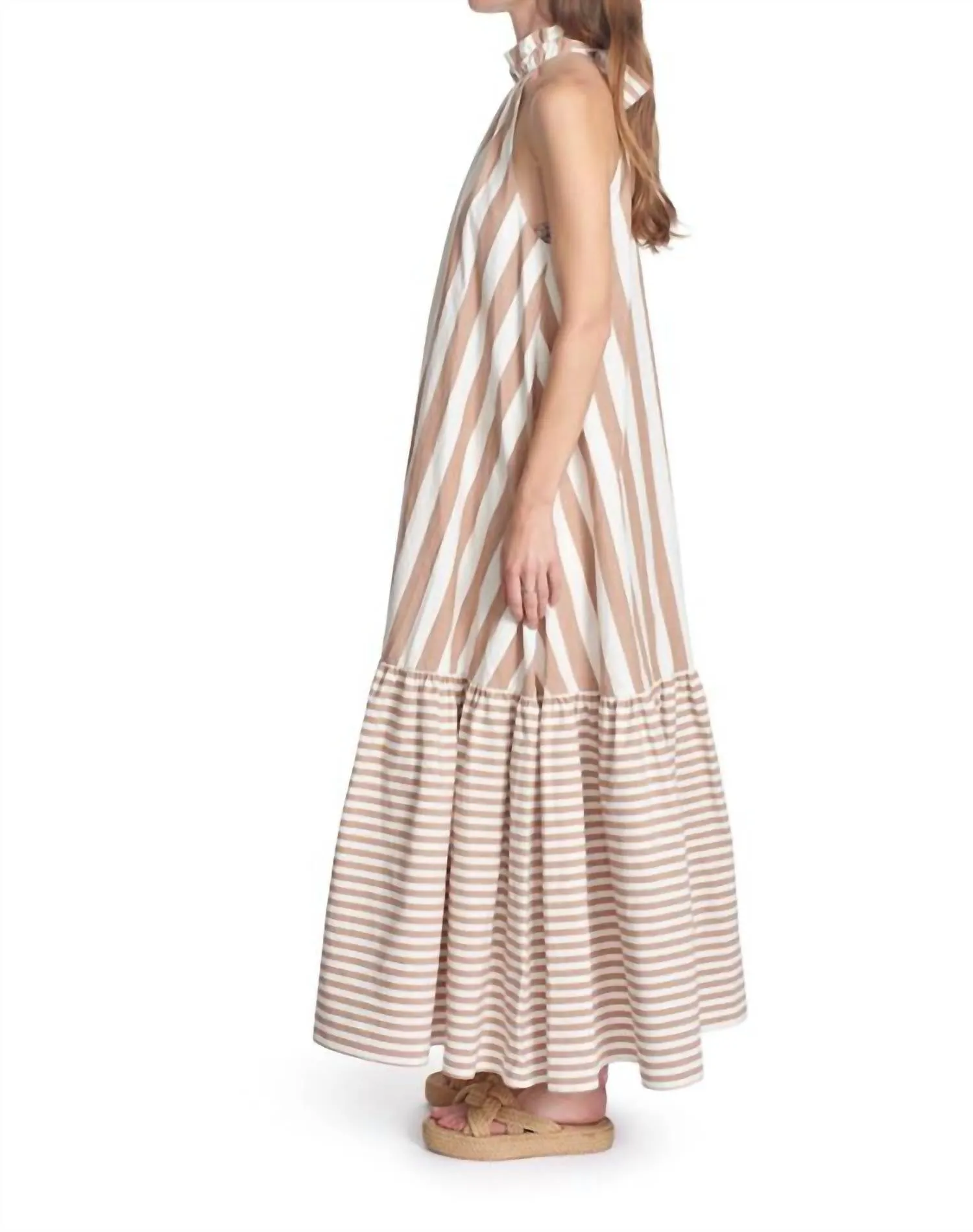 Avalon Dress In Tan