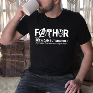 Avenger Dad Black T-Shirt dad bod shirts discount