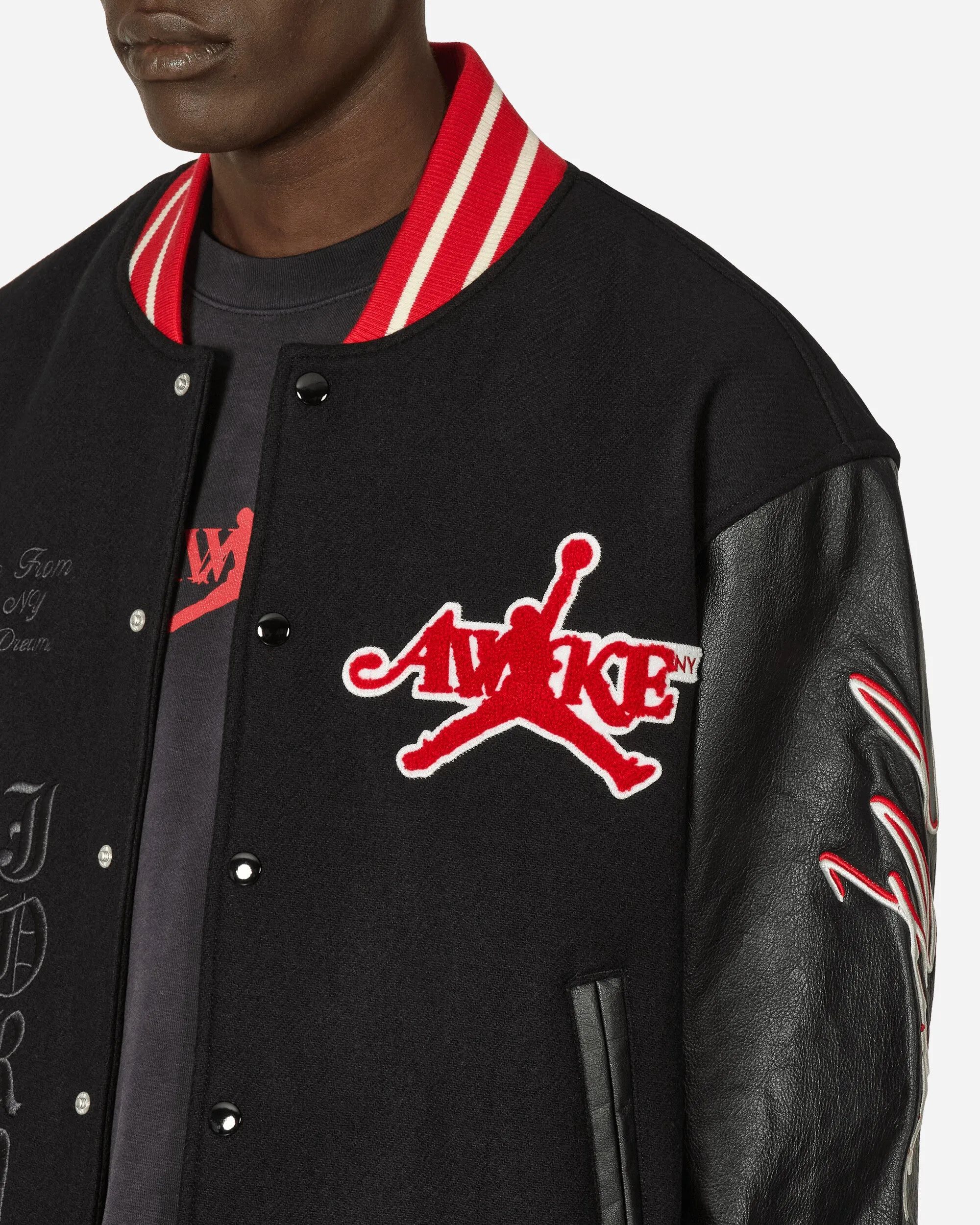 Awake NY Varsity Jacke Schwarz
