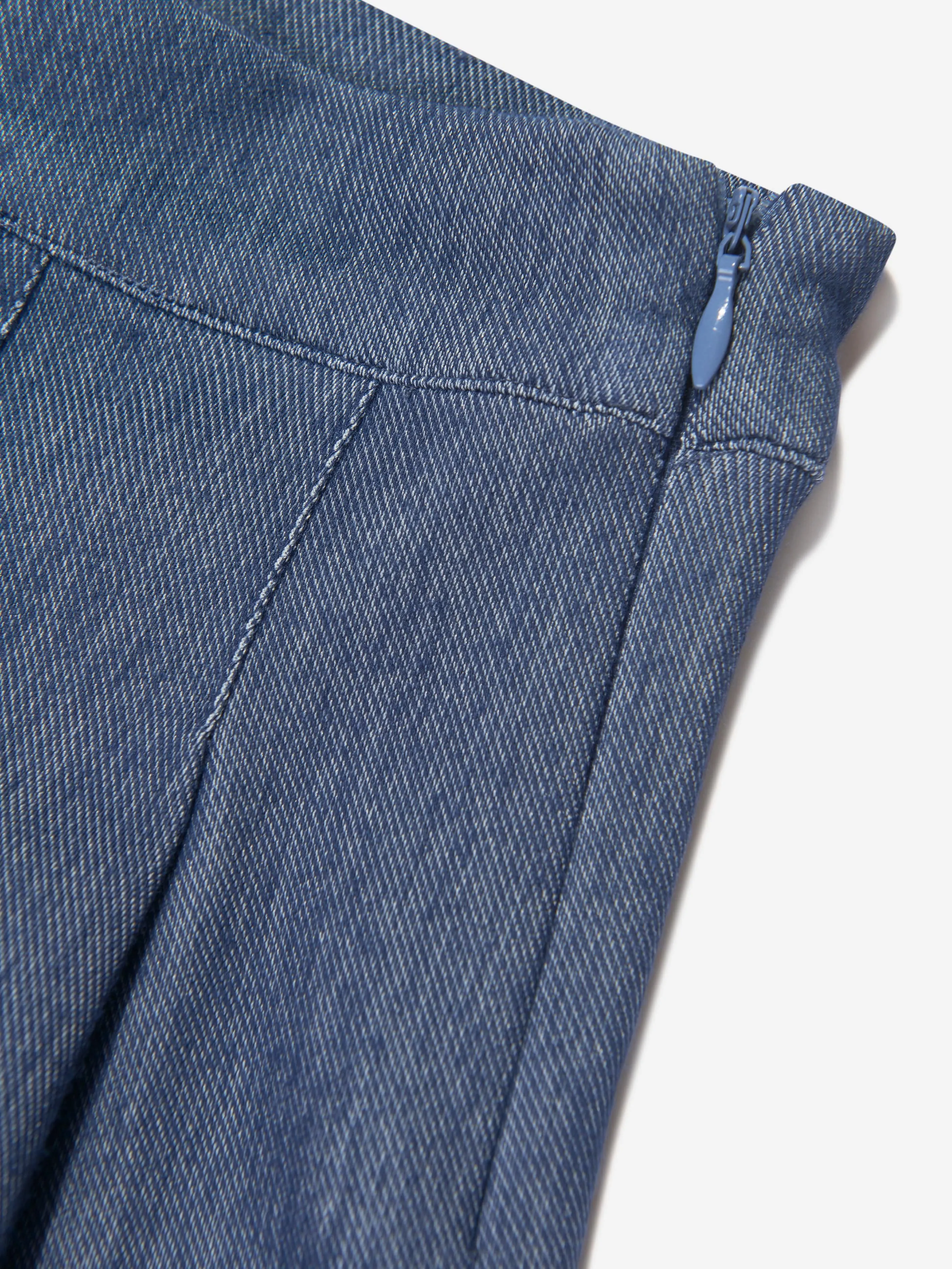 AY von AYLA Girls Denim Look Plissierter Minirock in Blau