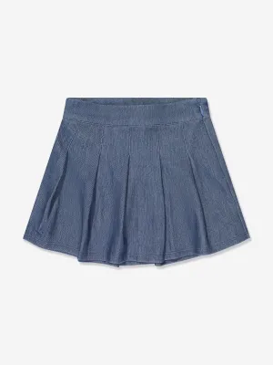 AY von AYLA Girls Denim Look Plissierter Minirock in Blau