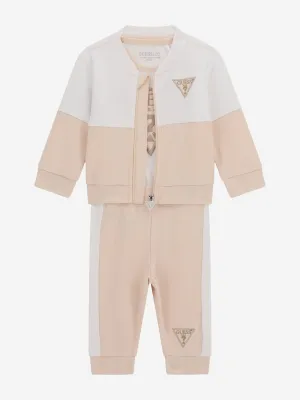 Baby 3-teiliger Jogginganzug in Beige