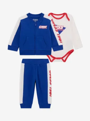 3-teiliger Baby-Jungen Trainingsanzug in Blau