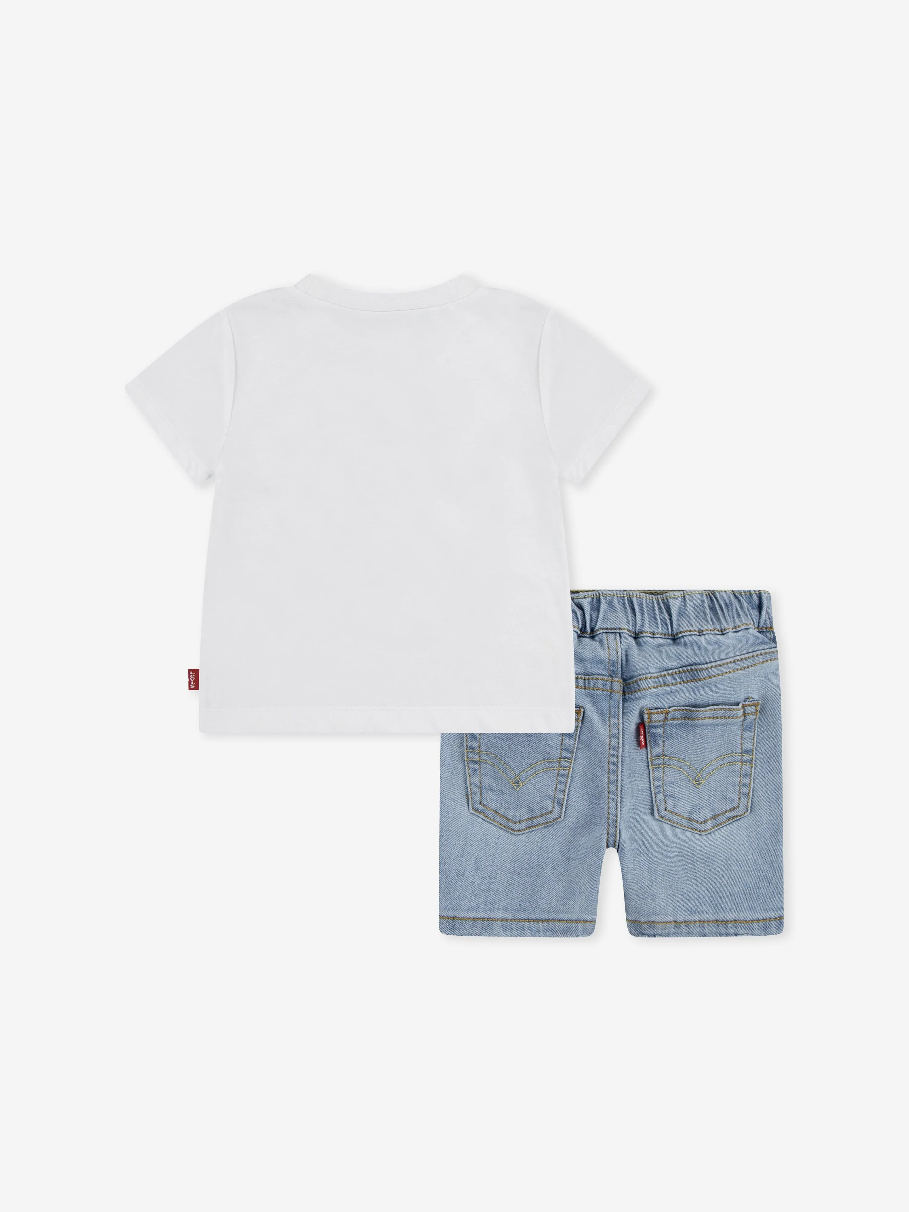 3D-Segel-Denim-Set für Babyjungen in Weiß