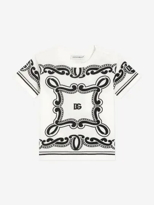 Baby Boys Bandana-Print T-Shirt in Weiß