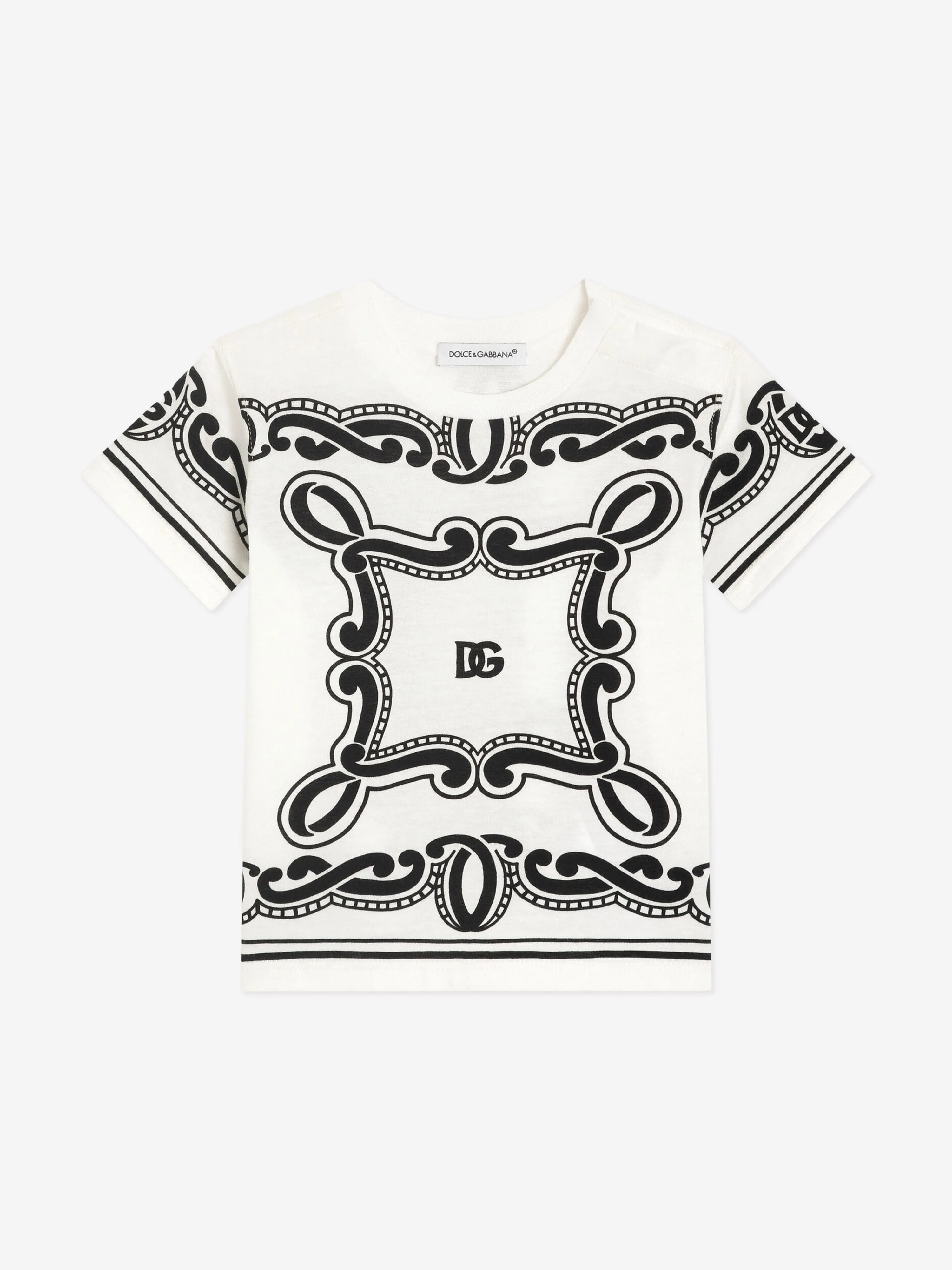 Baby Boys Bandana-Print T-Shirt in Weiß