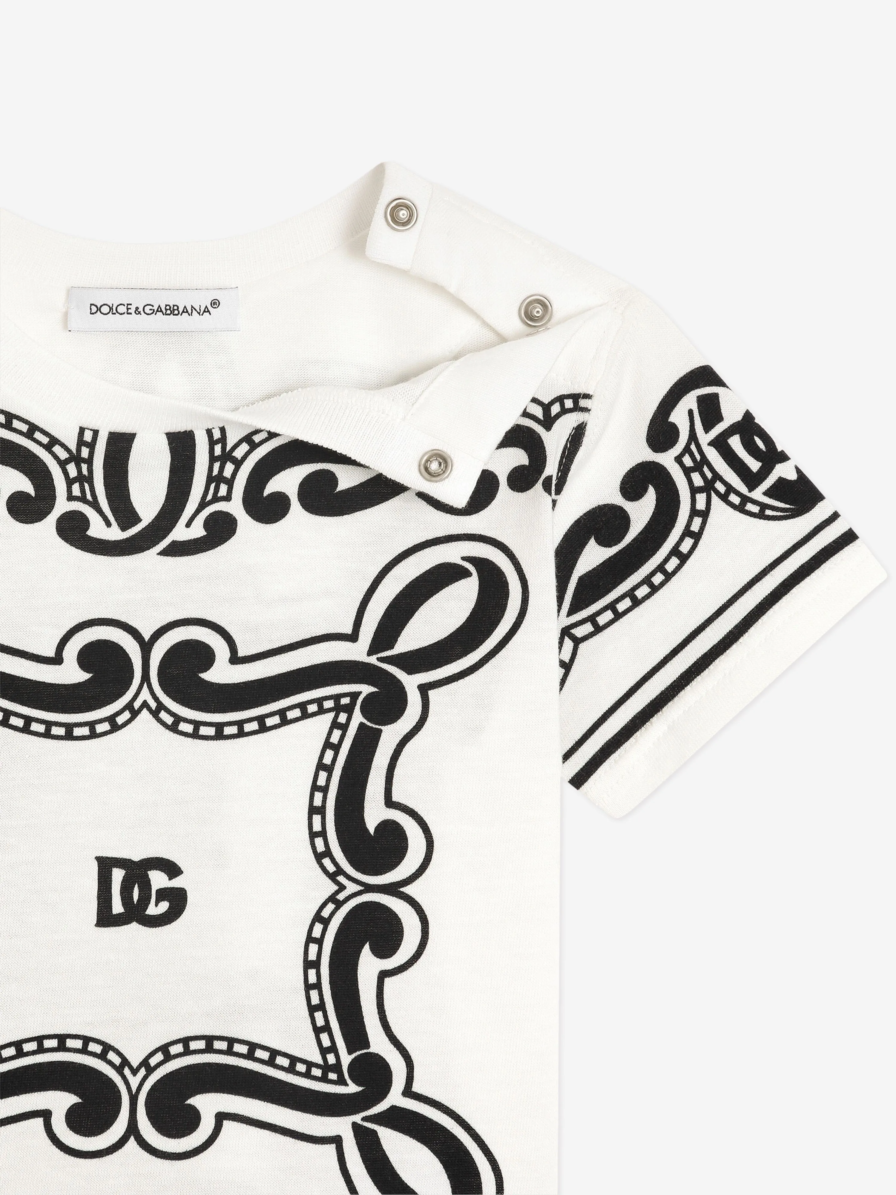 Baby Boys Bandana-Print T-Shirt in Weiß