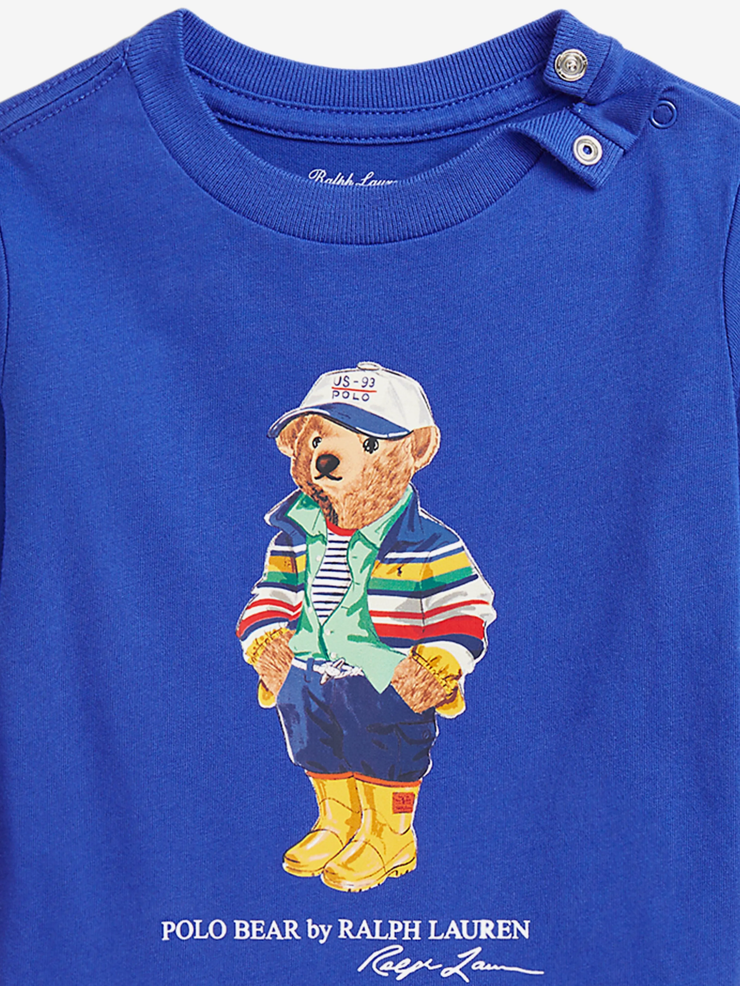 Baby Boys Bär Langarm T-Shirt in Blau