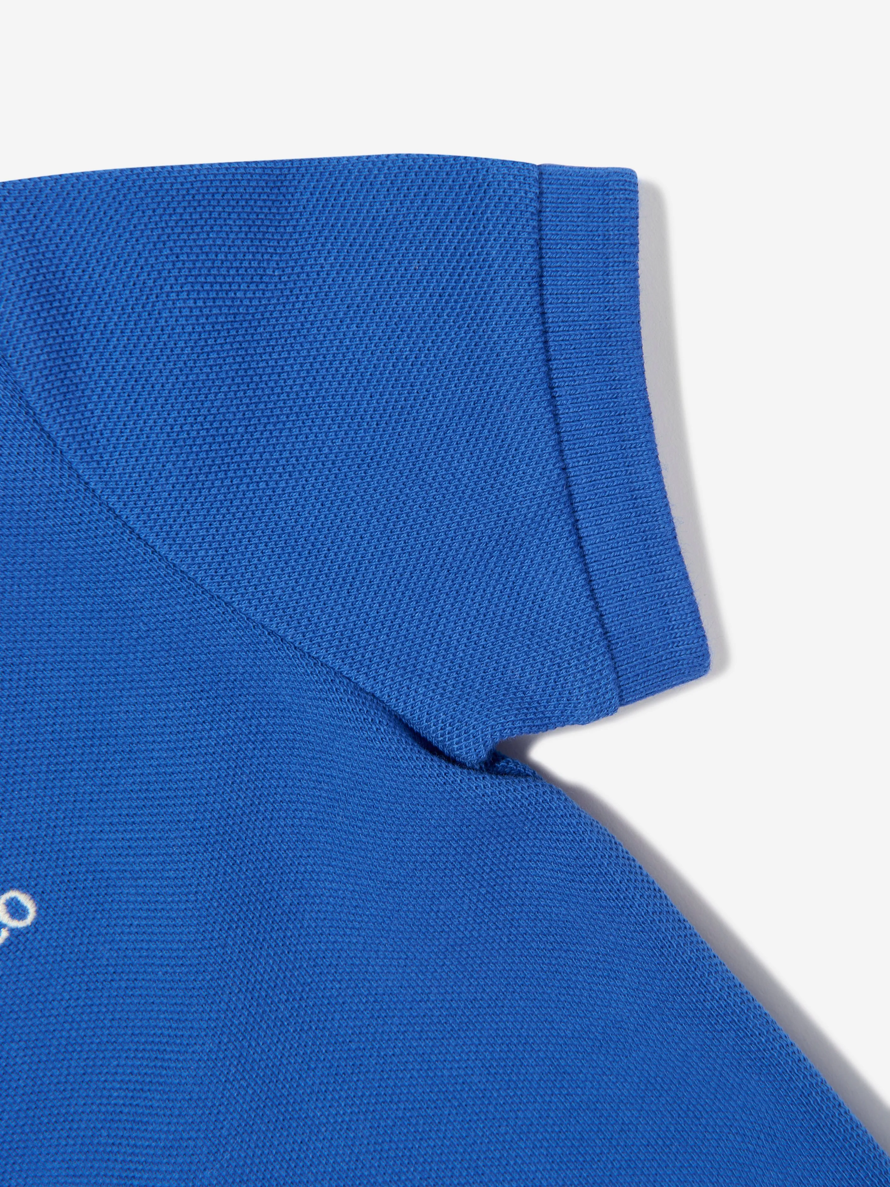 Bären-Poloshirt für Jungen in Blau