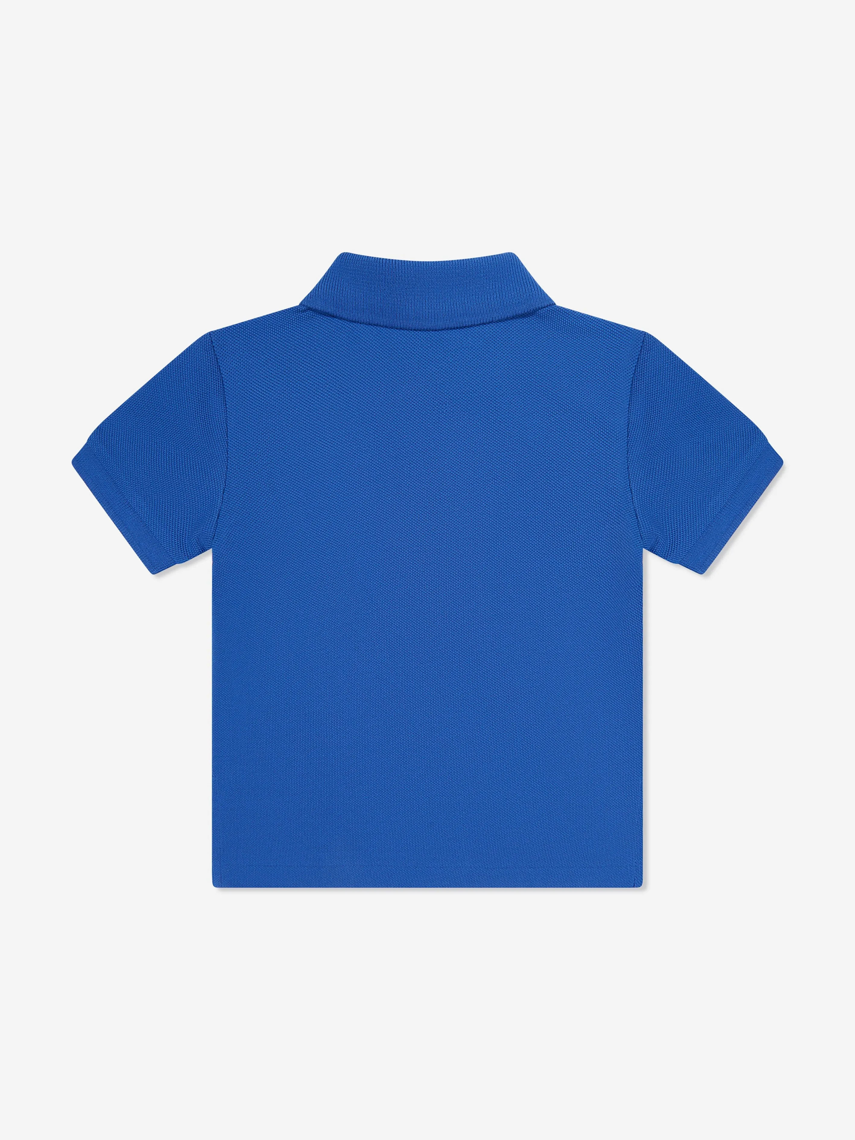 Bären-Poloshirt für Jungen in Blau