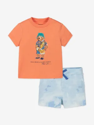 Baby Boys Bären-Kurzarm-Set in Orange