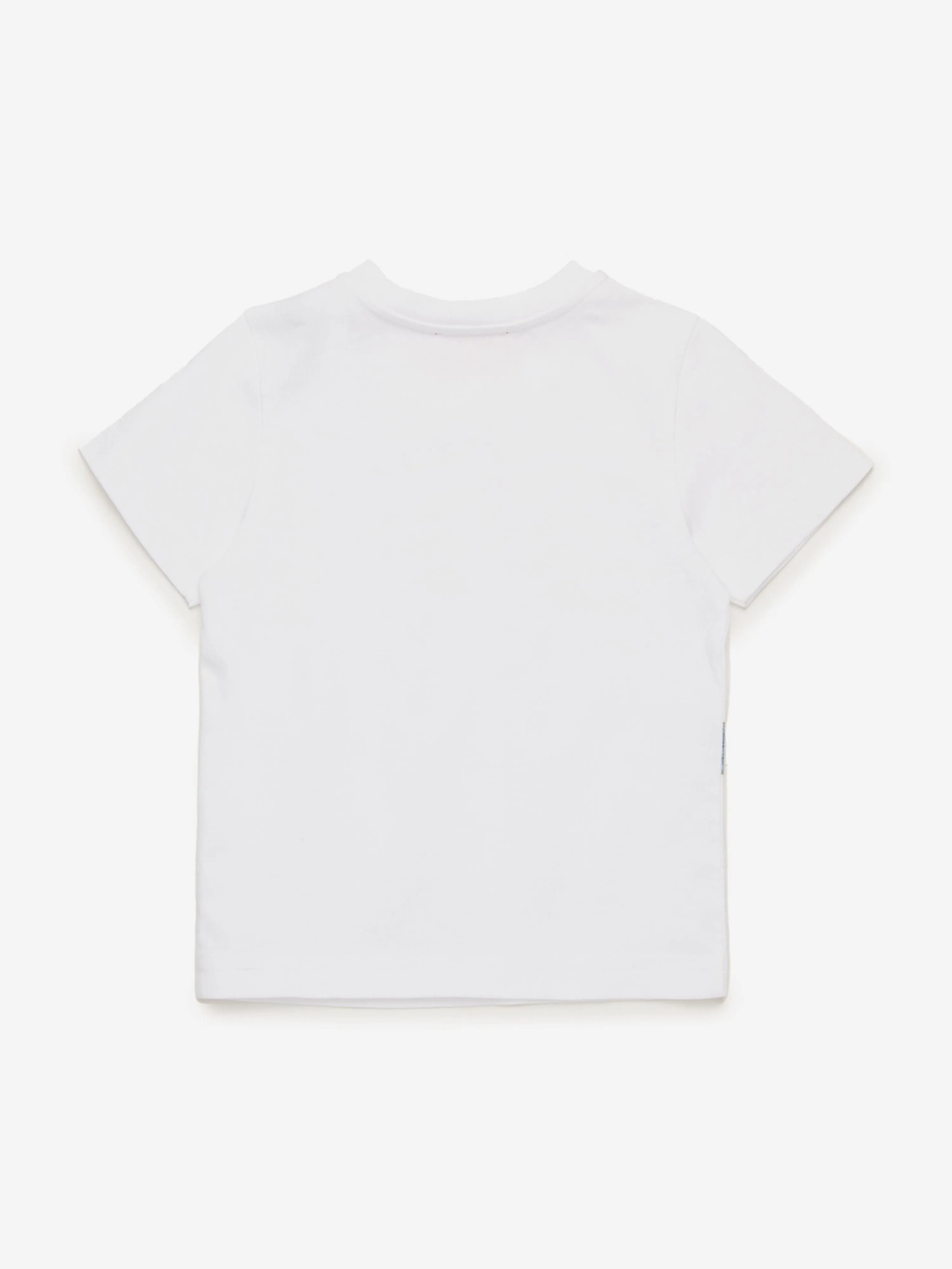 Weiße bedruckte T-Shirt mit Umhängetasche für Babyjungen