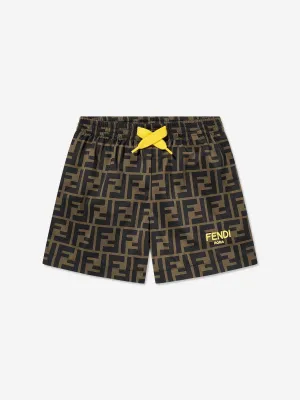 Baby Boys FF Badeshorts in Braun
