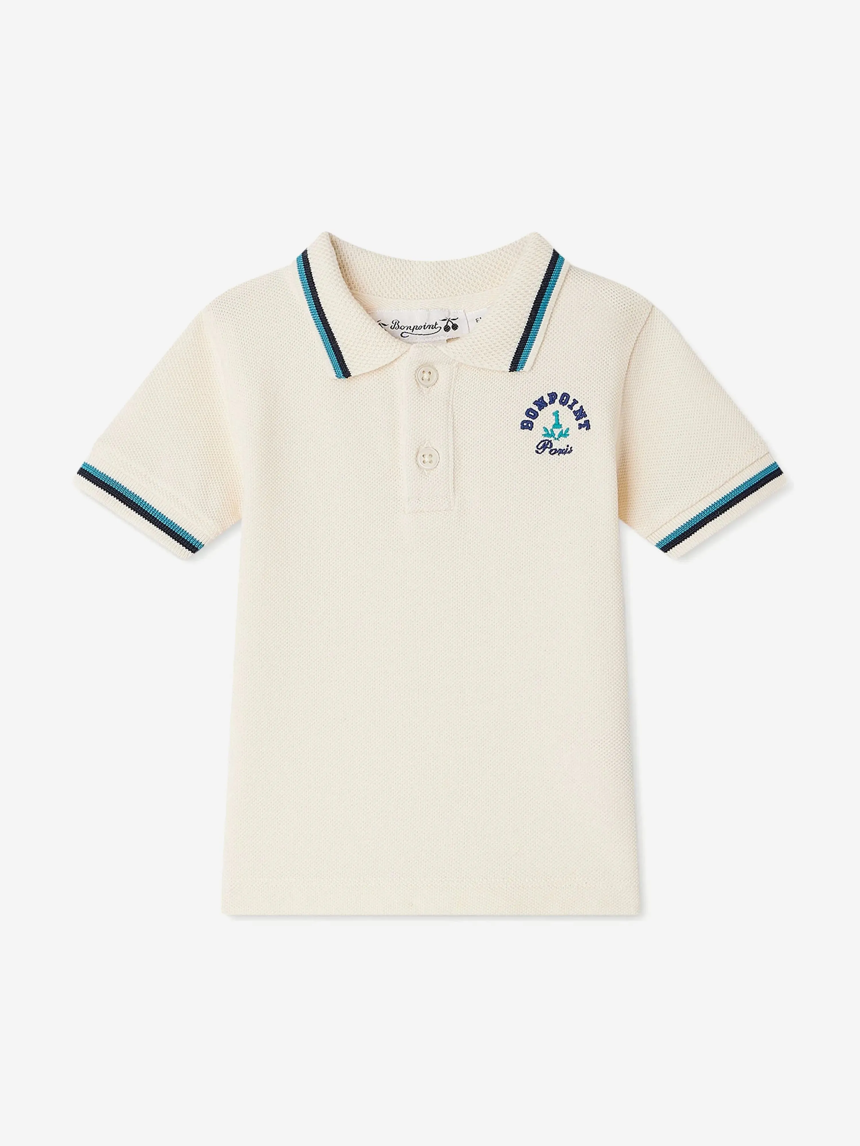 Baby Boys Finn Polo-Shirt in Elfenbein