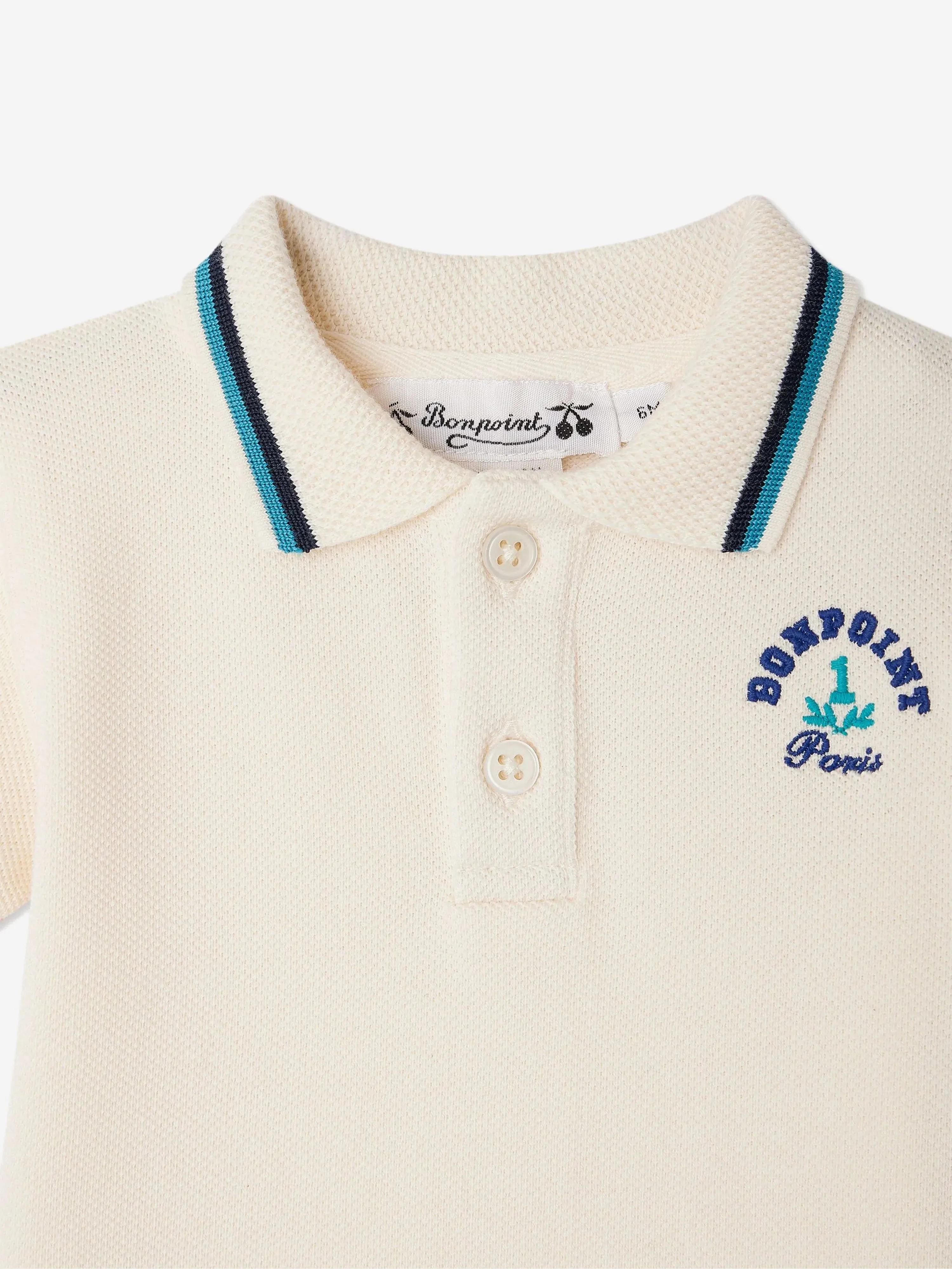 Baby Boys Finn Polo-Shirt in Elfenbein