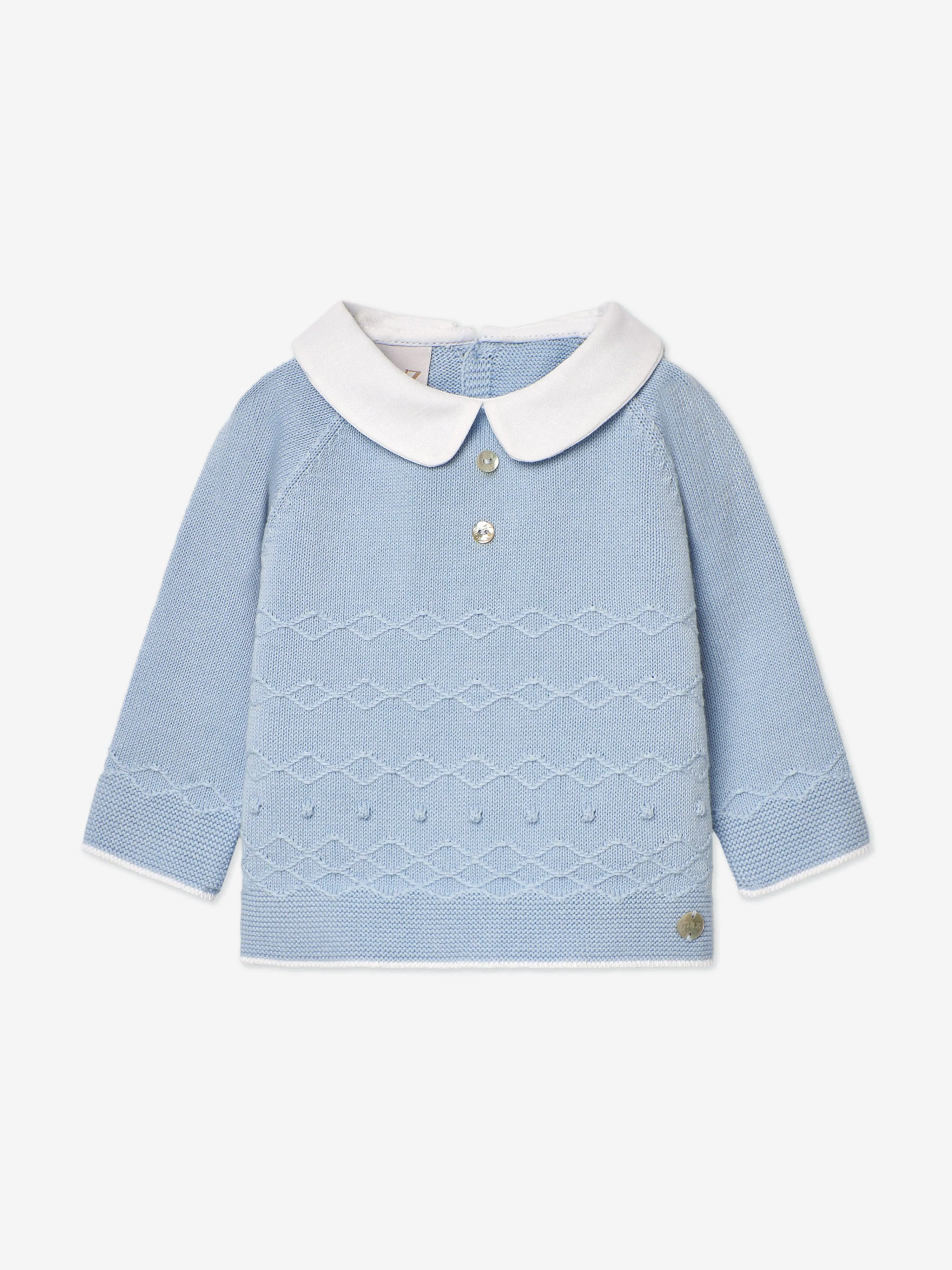 Blaue gestrickte Pullover für Babyjungen