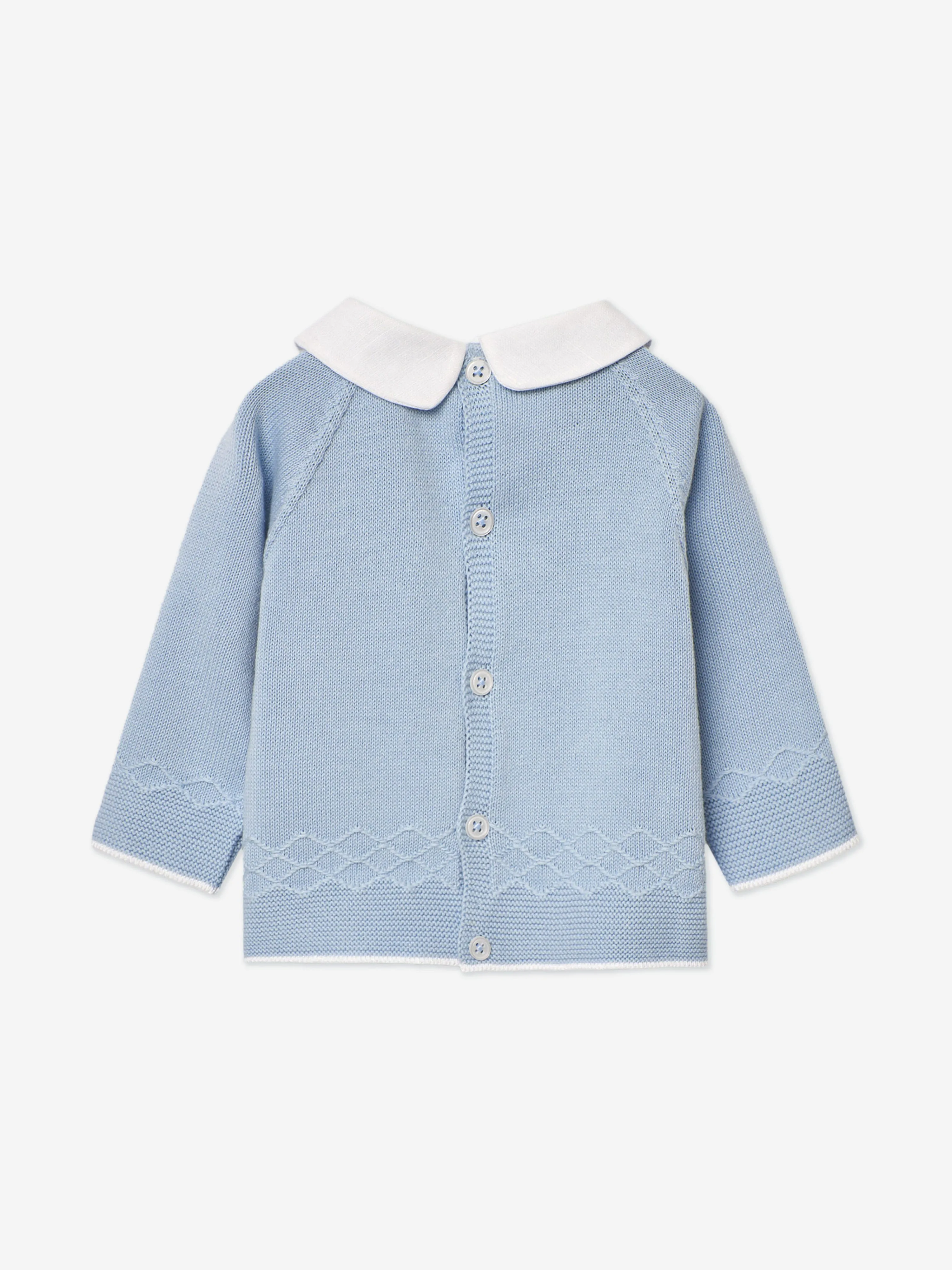 Blaue gestrickte Pullover für Babyjungen