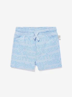 Buben Logo-Jersey-Shorts in Blau