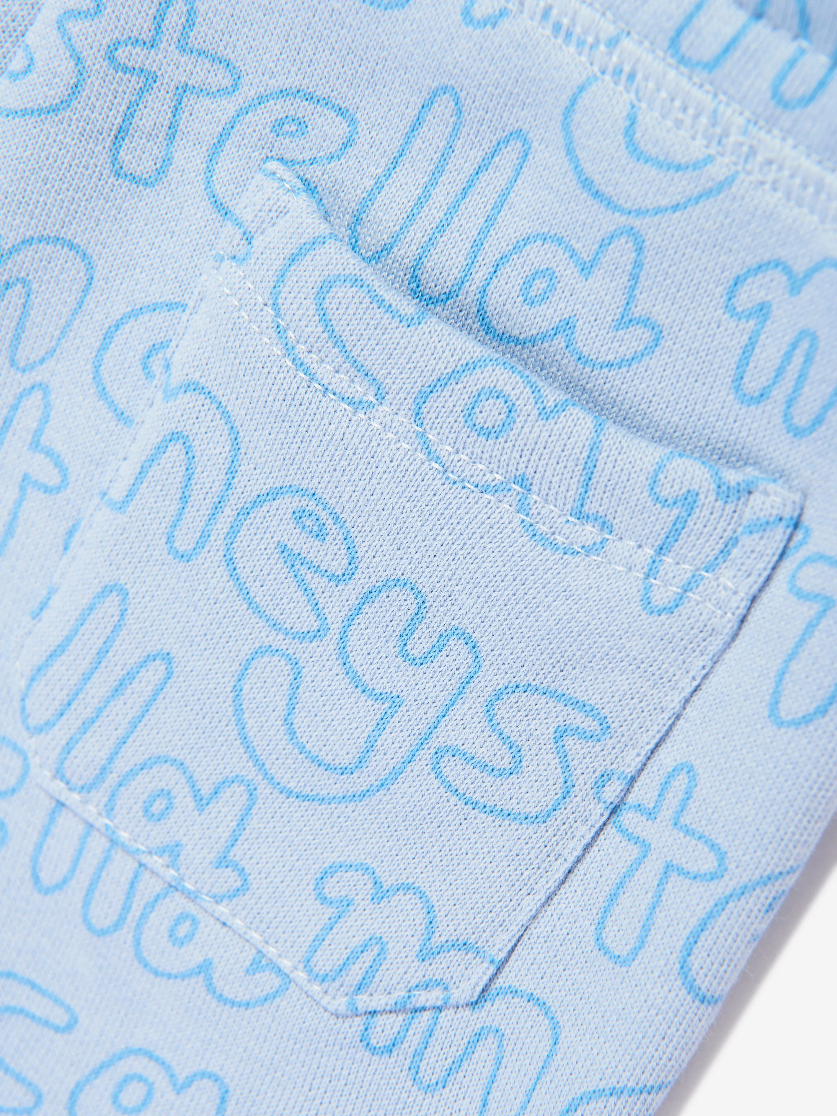 Buben Logo-Jersey-Shorts in Blau