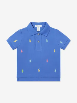 Logo Polohemd für Jungen in Blau