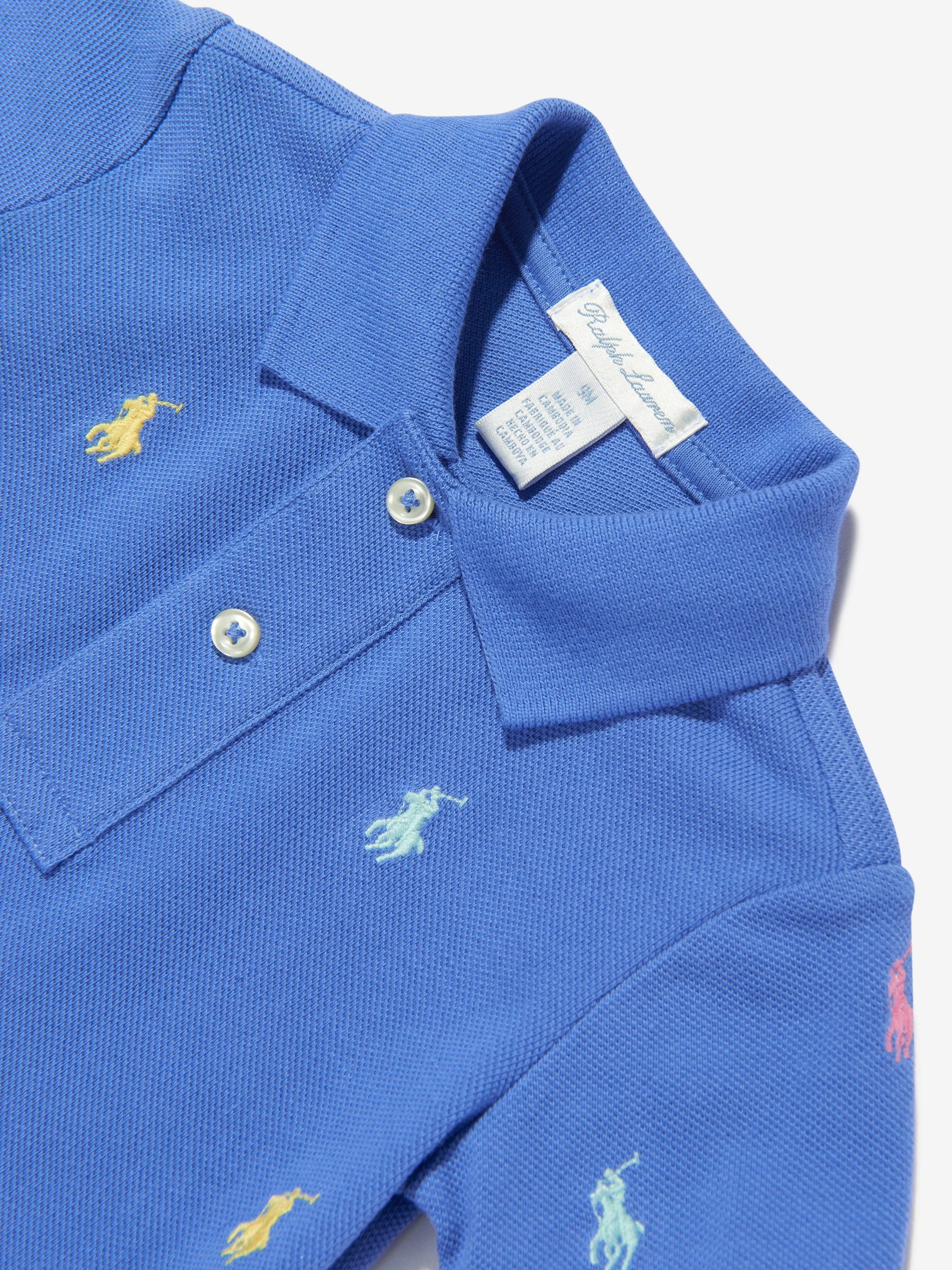 Logo Polohemd für Jungen in Blau