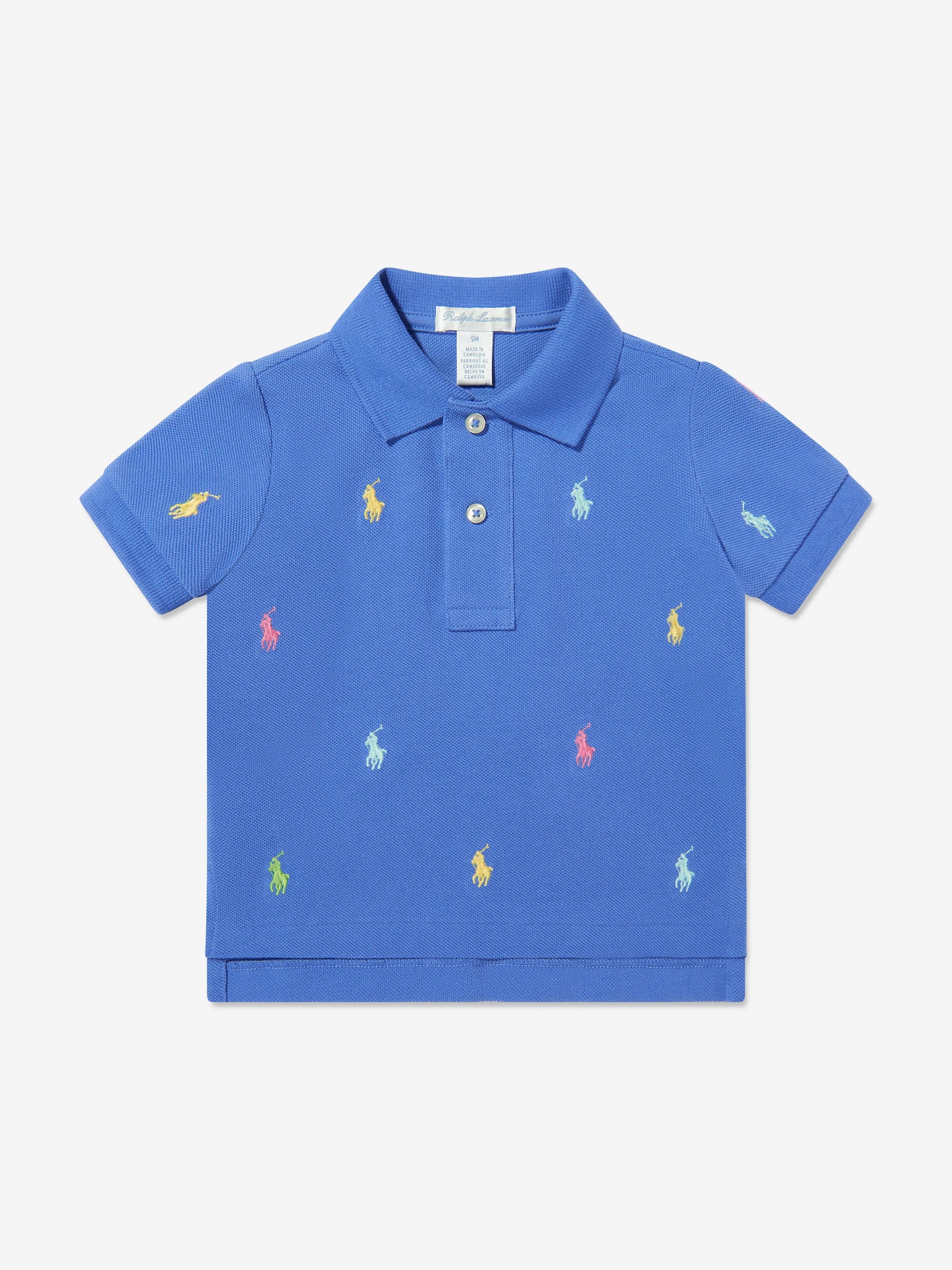 Logo Polohemd für Jungen in Blau