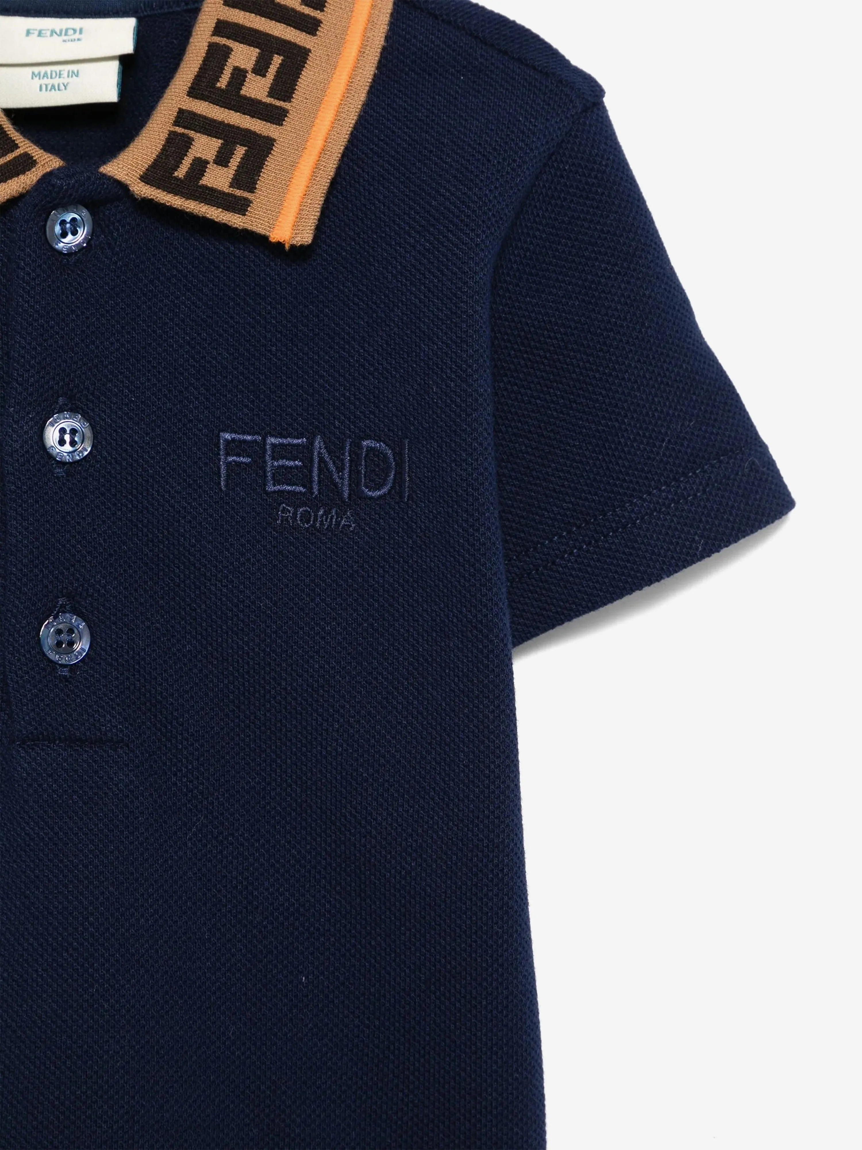 Logo Polohemd für Jungen in Marineblau