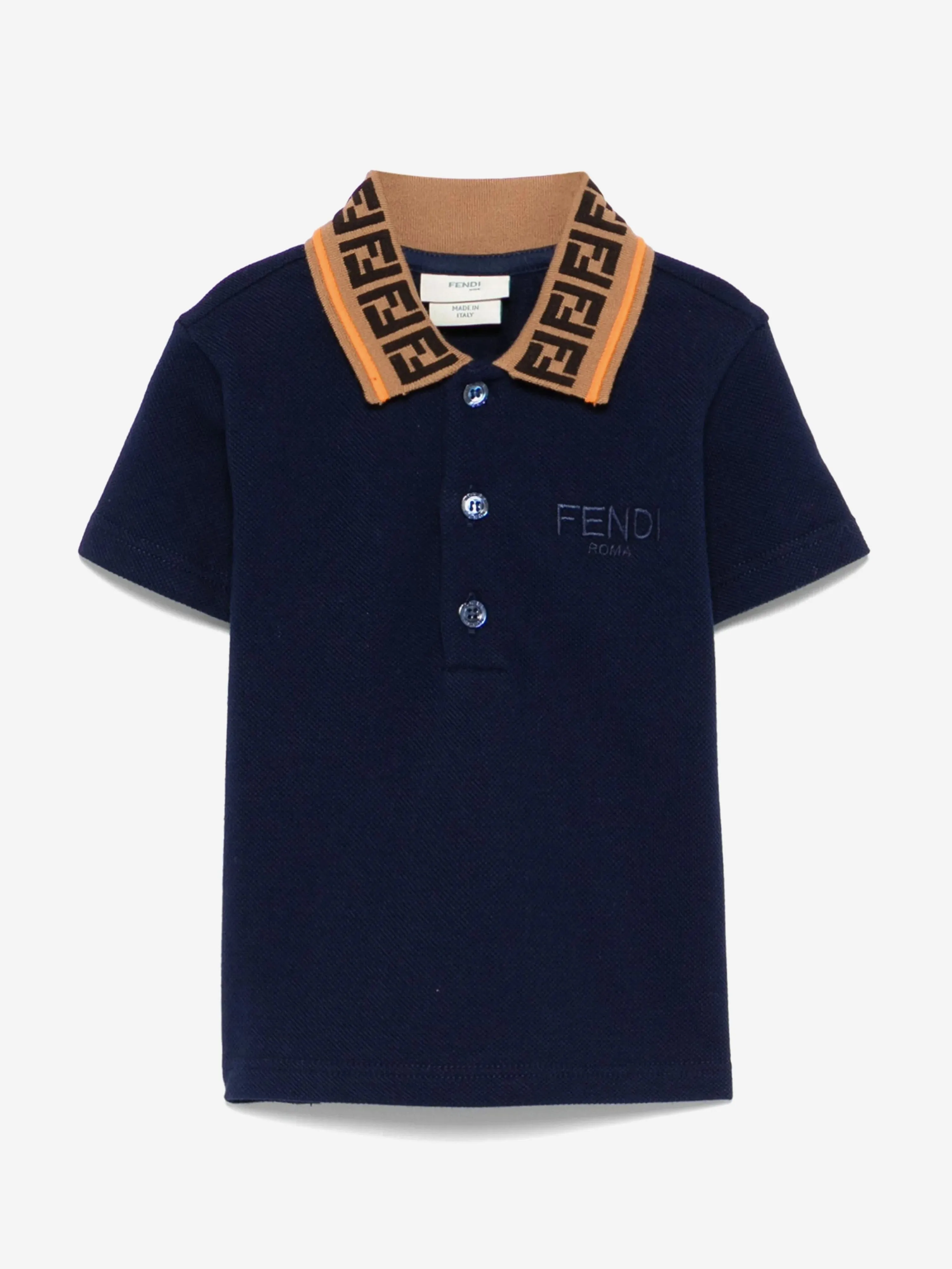Logo Polohemd für Jungen in Marineblau