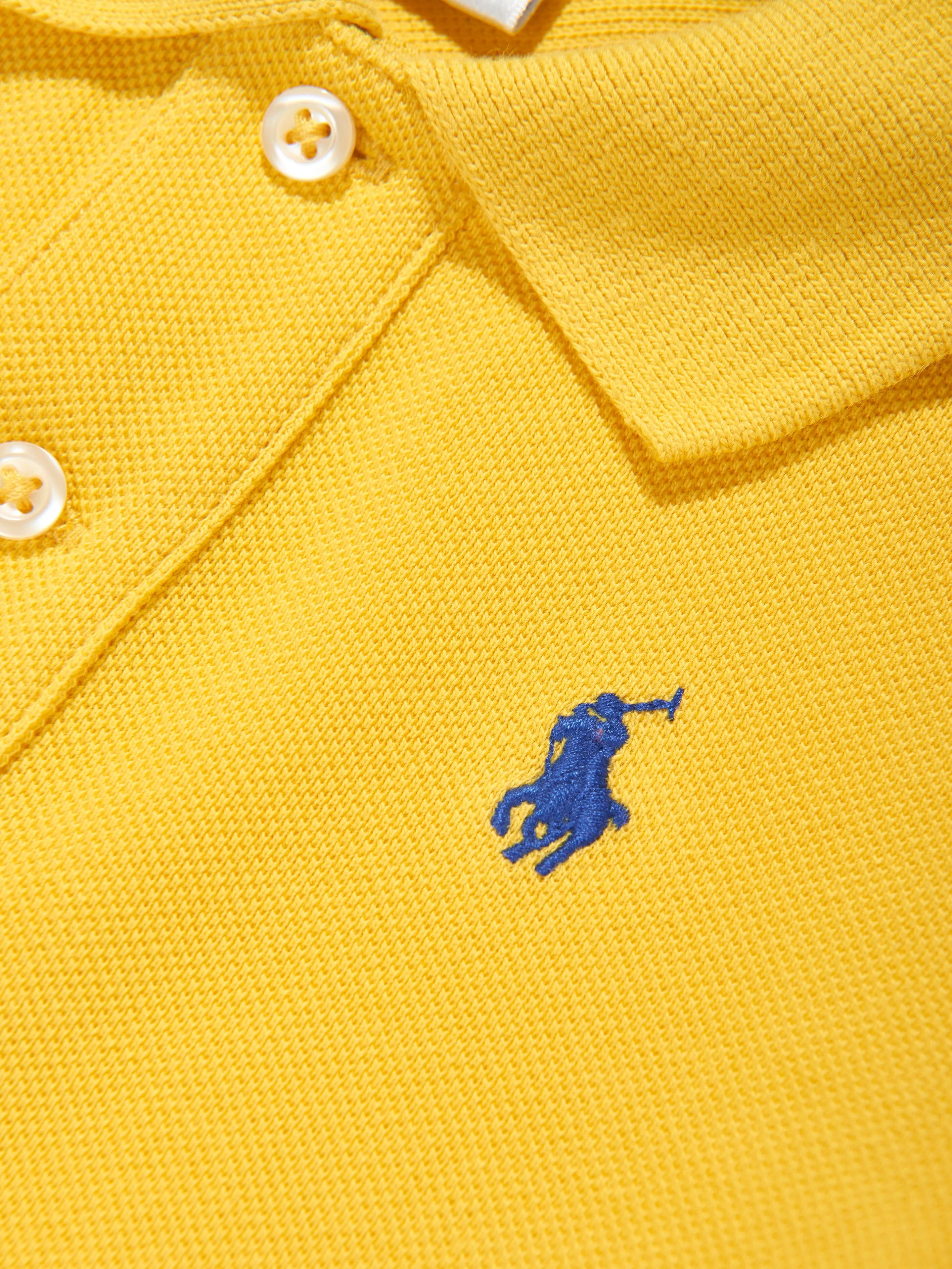Logo Polohemd für Jungen in Gelb