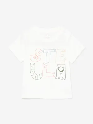 Logo-T-Shirt für Babyjungen in Elfenbein