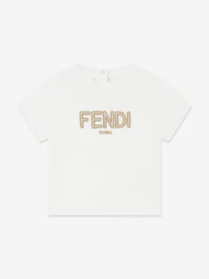 Logo T-Shirt für Babyjungen in Weiß