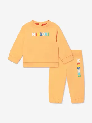 Baby Boys Logo Jogginganzug in Orange