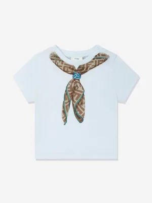 Baby Boys Schal Druck T-Shirt in Blau