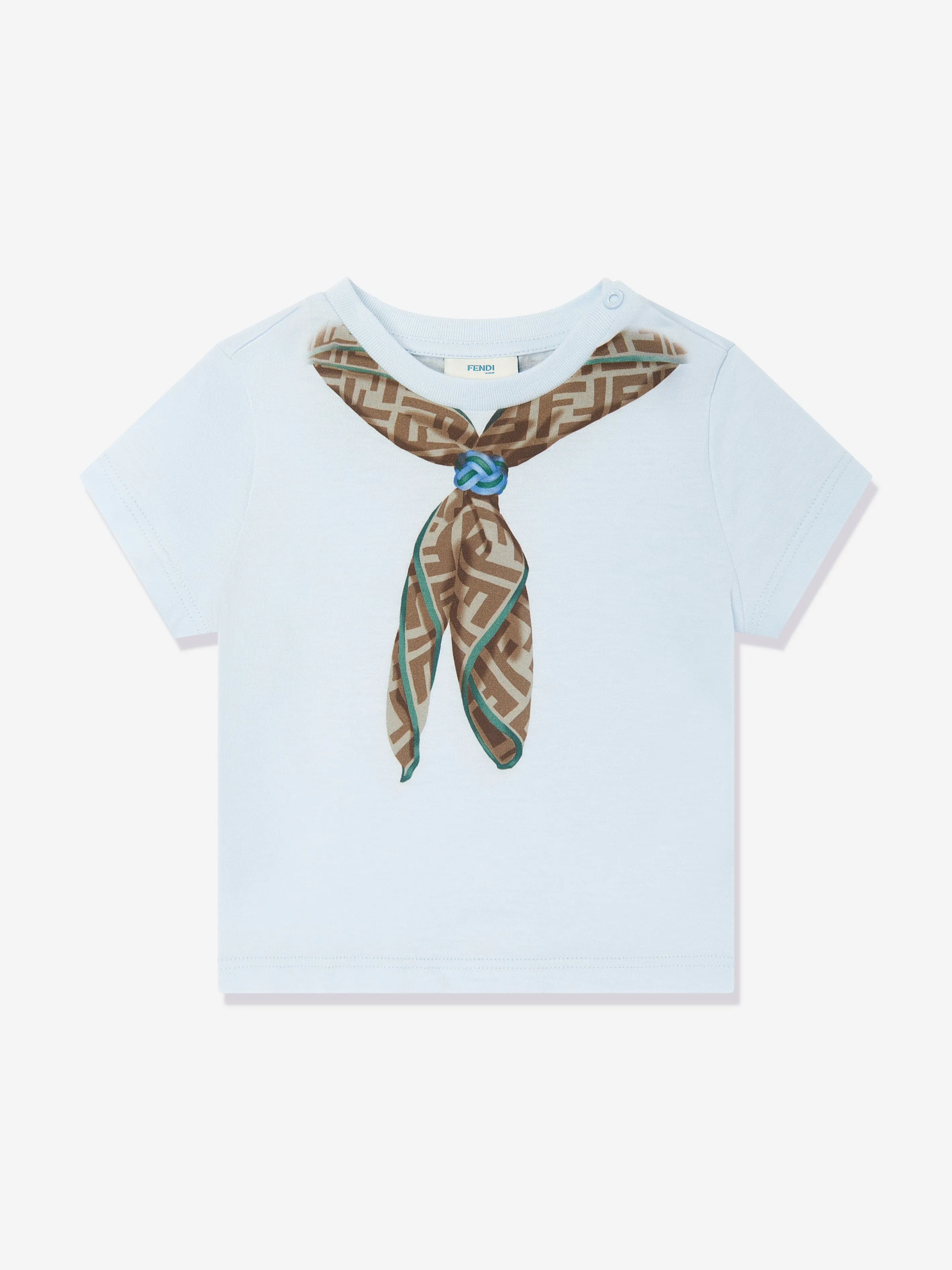 Baby Boys Schal Druck T-Shirt in Blau