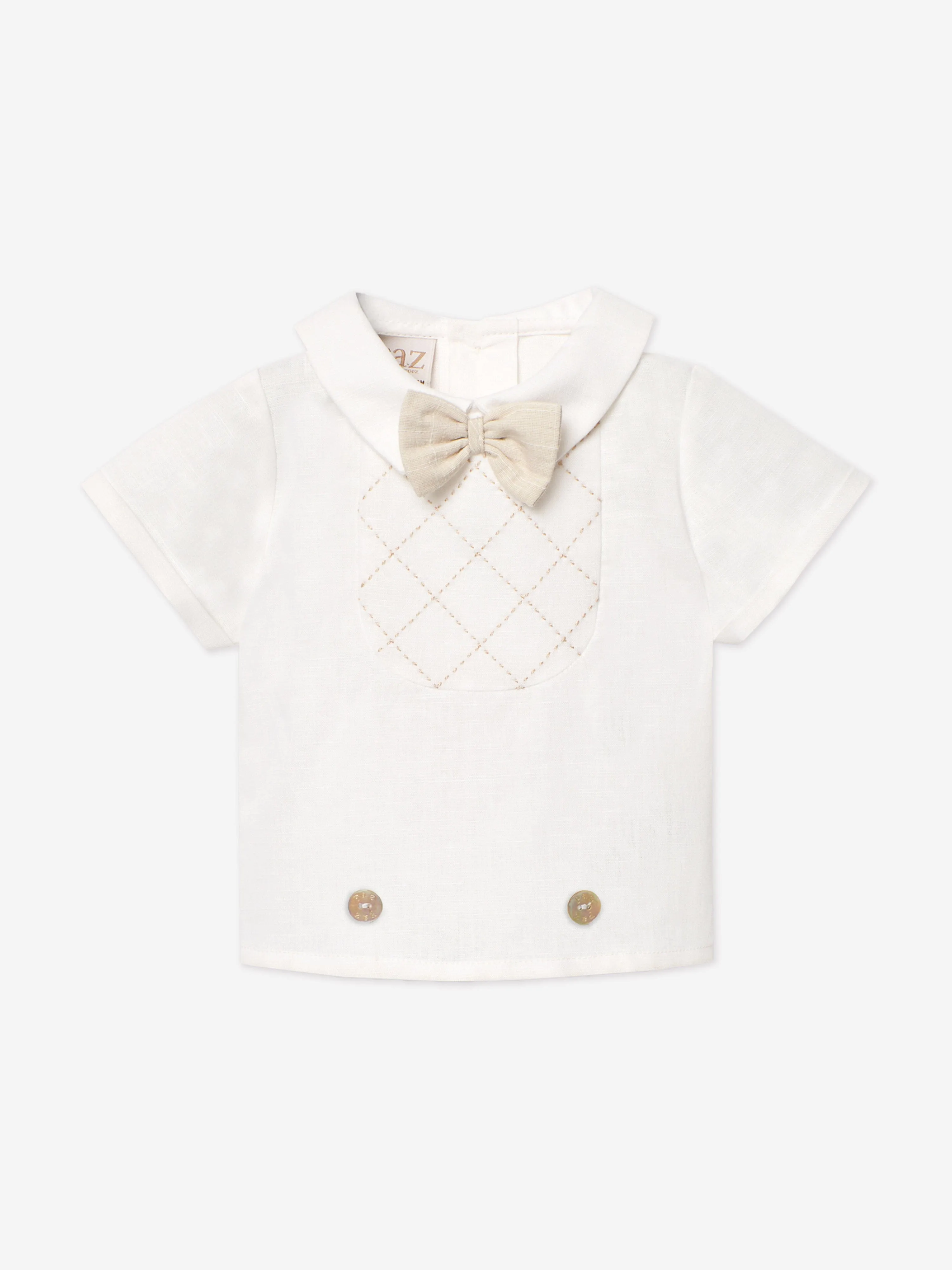 Kurzarmset für Babyjungen in Beige