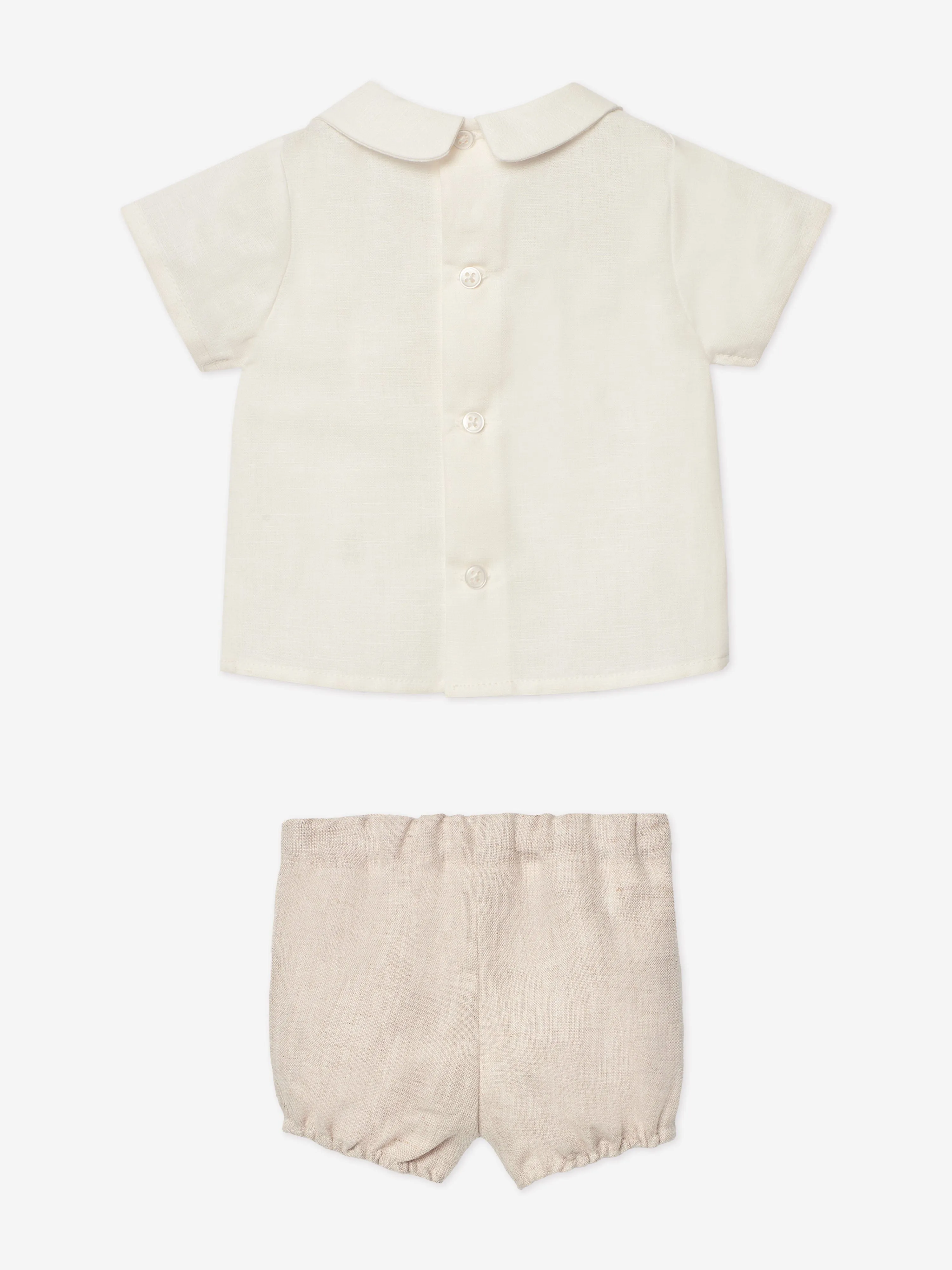 Baby-Jungen-Kurzarm-Set in Beige