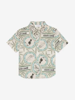 Mehrfarbiges Baby-Jungen-Stempel-Logo-Shirt