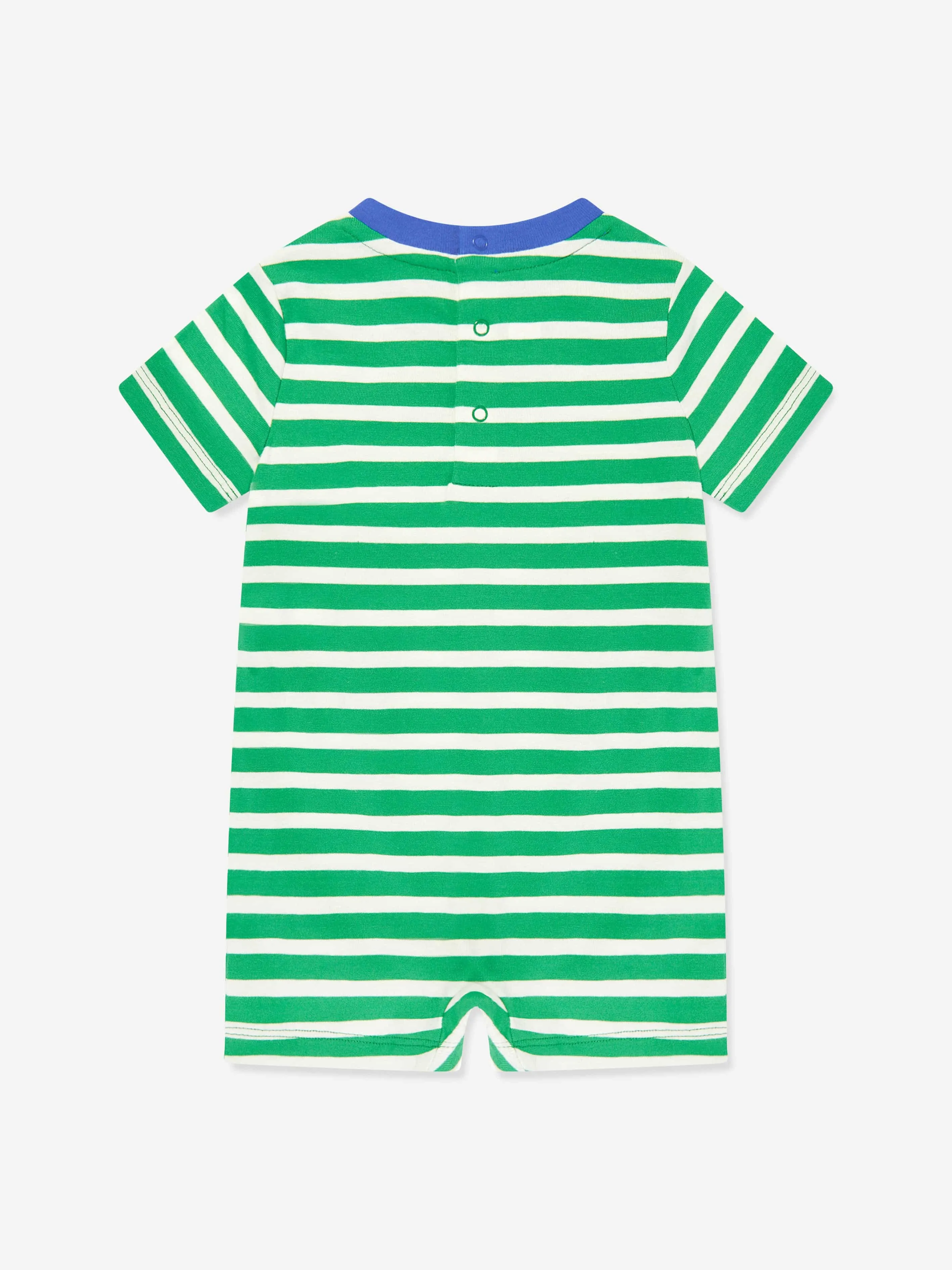 Gestreifter Logo-Body für Babyjungen in Grün