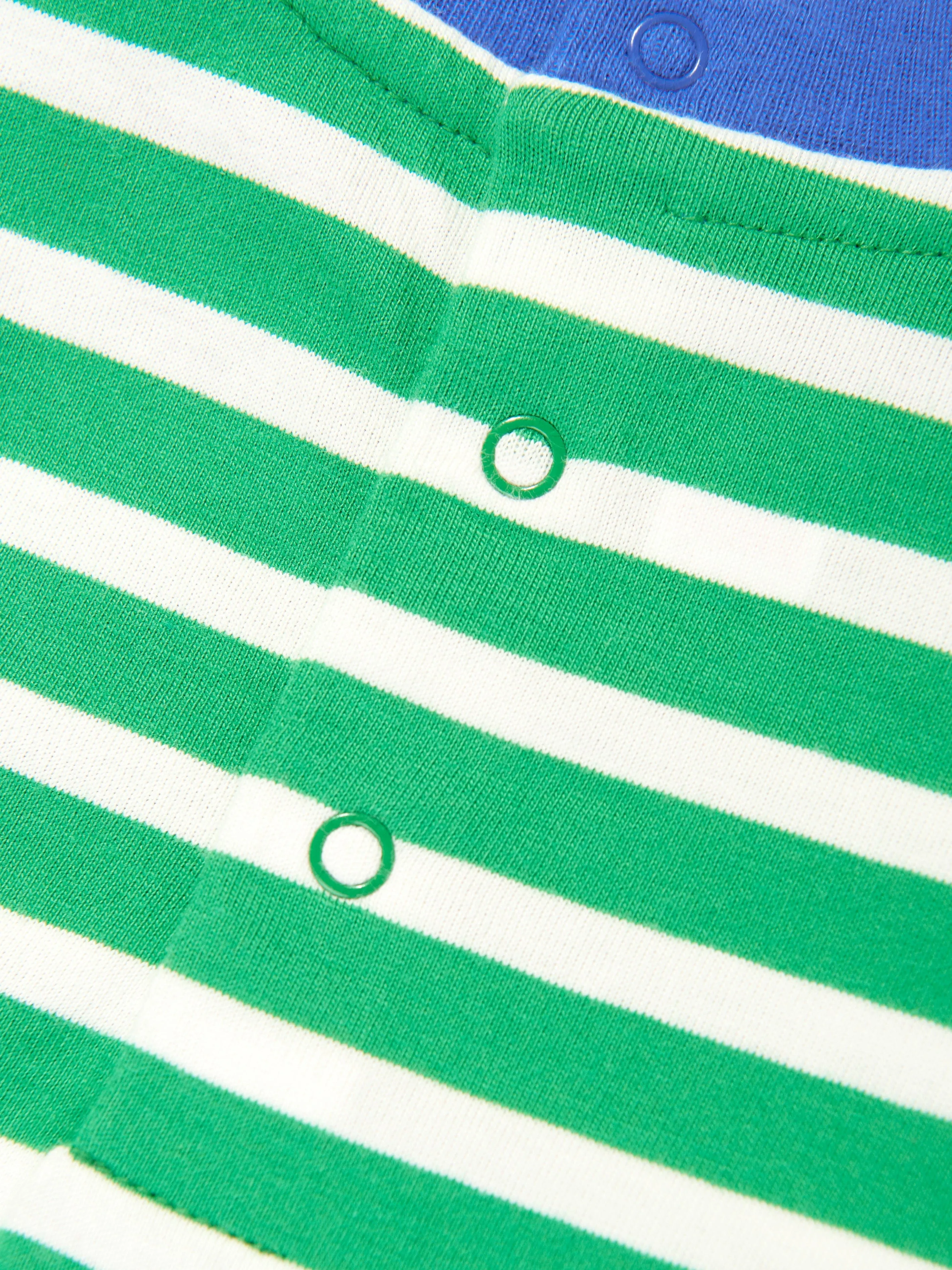 Gestreifter Logo-Body für Babyjungen in Grün
