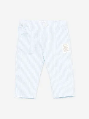 Blaue gestreifte Teddybär-Hose für Babyjungen