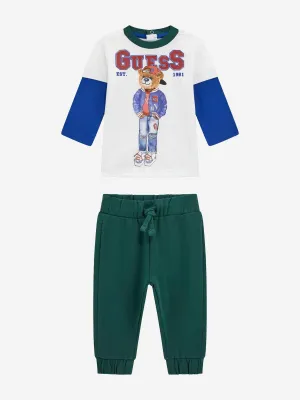 Baby Boys T-Shirt und Hose Set in Weiß