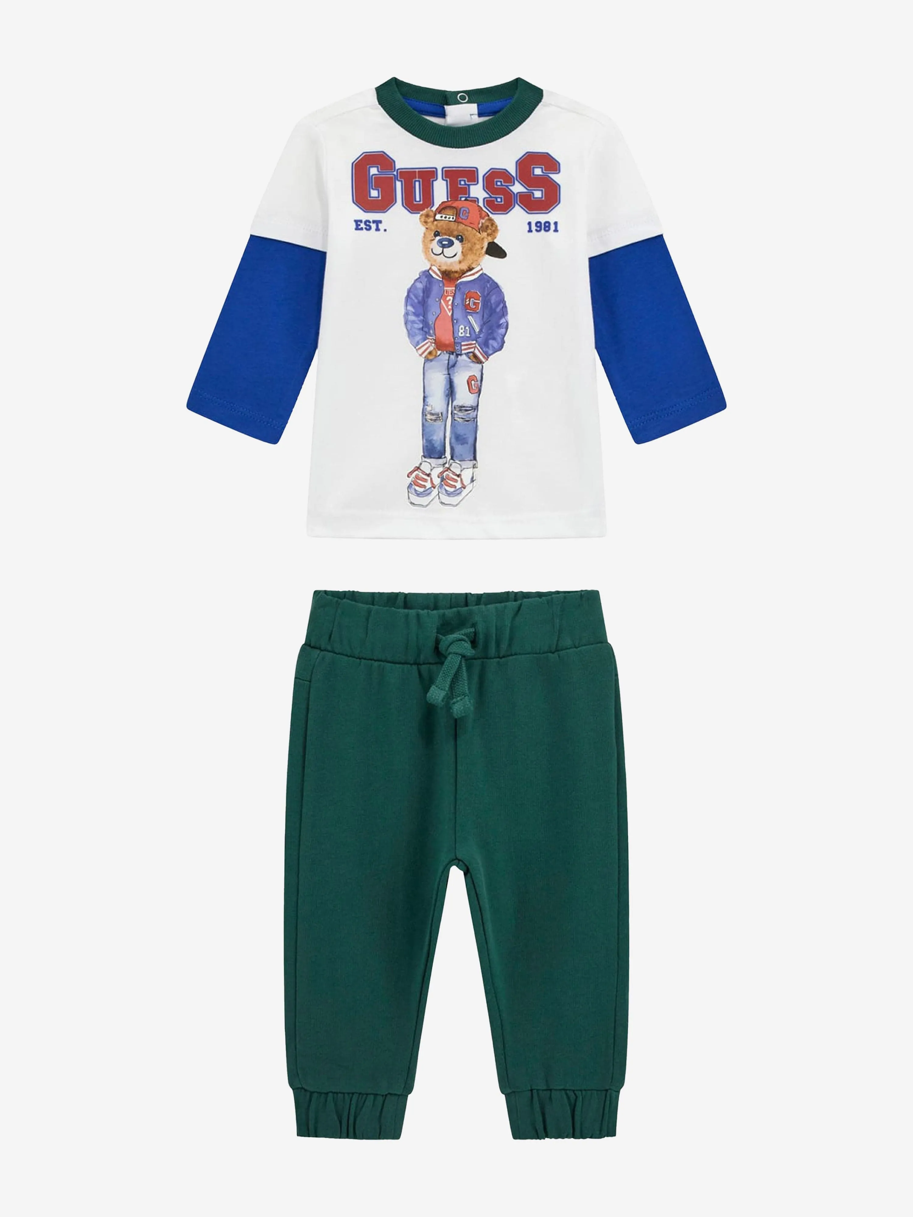 Baby Boys T-Shirt und Hose Set in Weiß