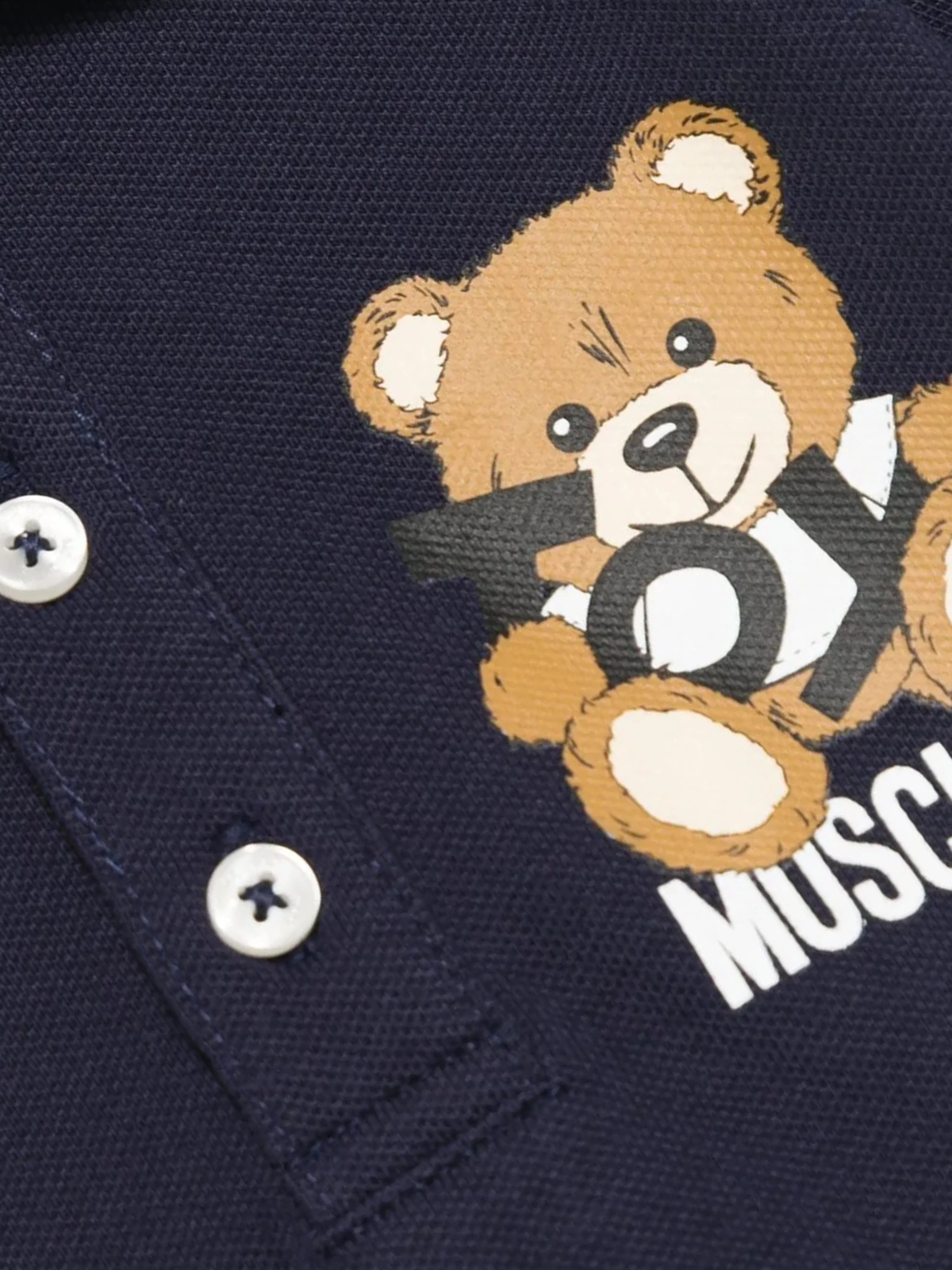 Baby Boys Teddybär Polo-Shirt in Marineblau