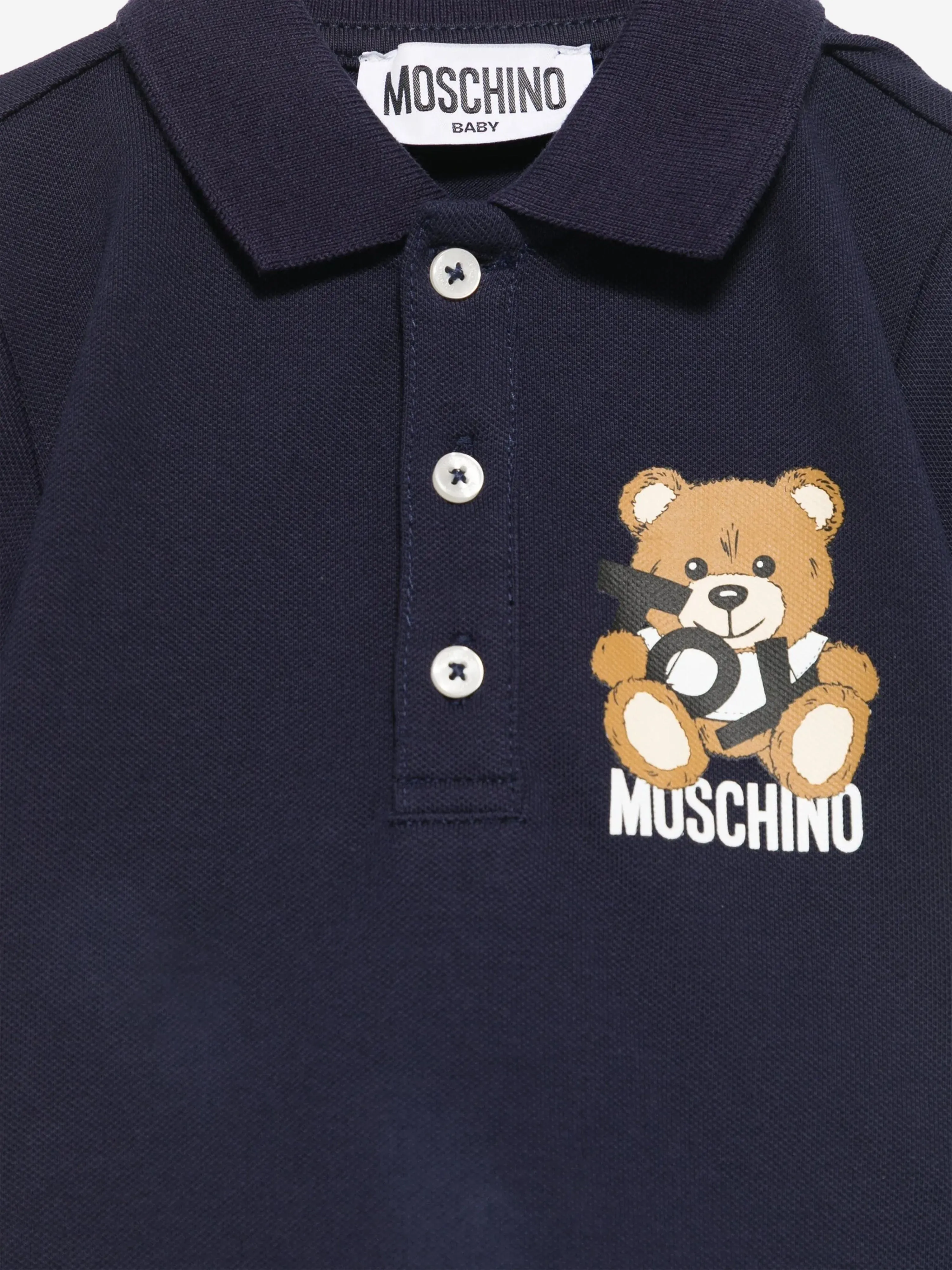 Baby Boys Teddybär Polo-Shirt in Marineblau