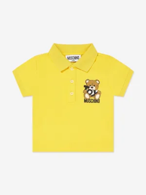 Baby Boys Teddybär Polo-Shirt in Gelb
