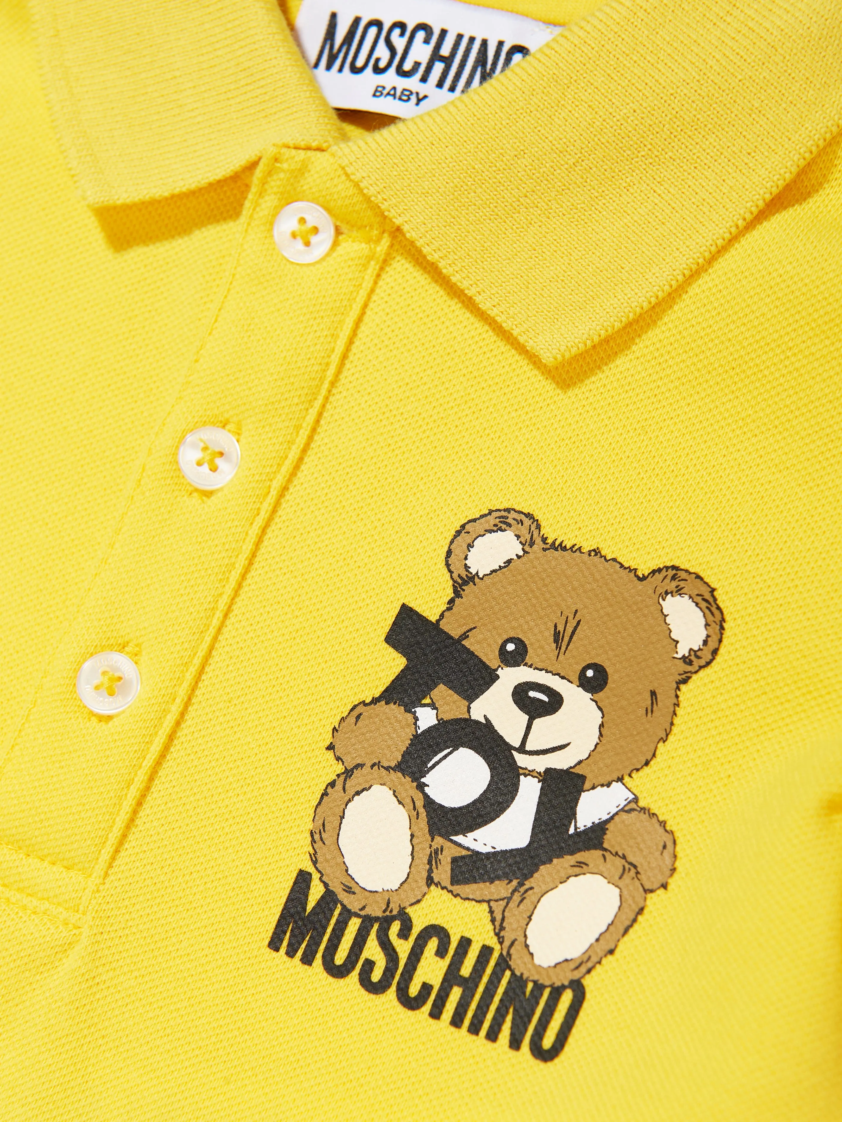 Baby Boys Teddybär Polo-Shirt in Gelb