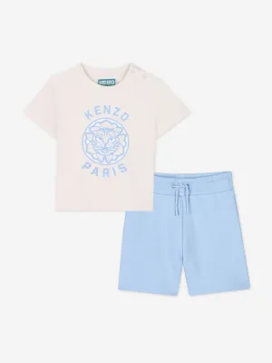 Baby Boys Tiger Kurzarm-Set in Blau