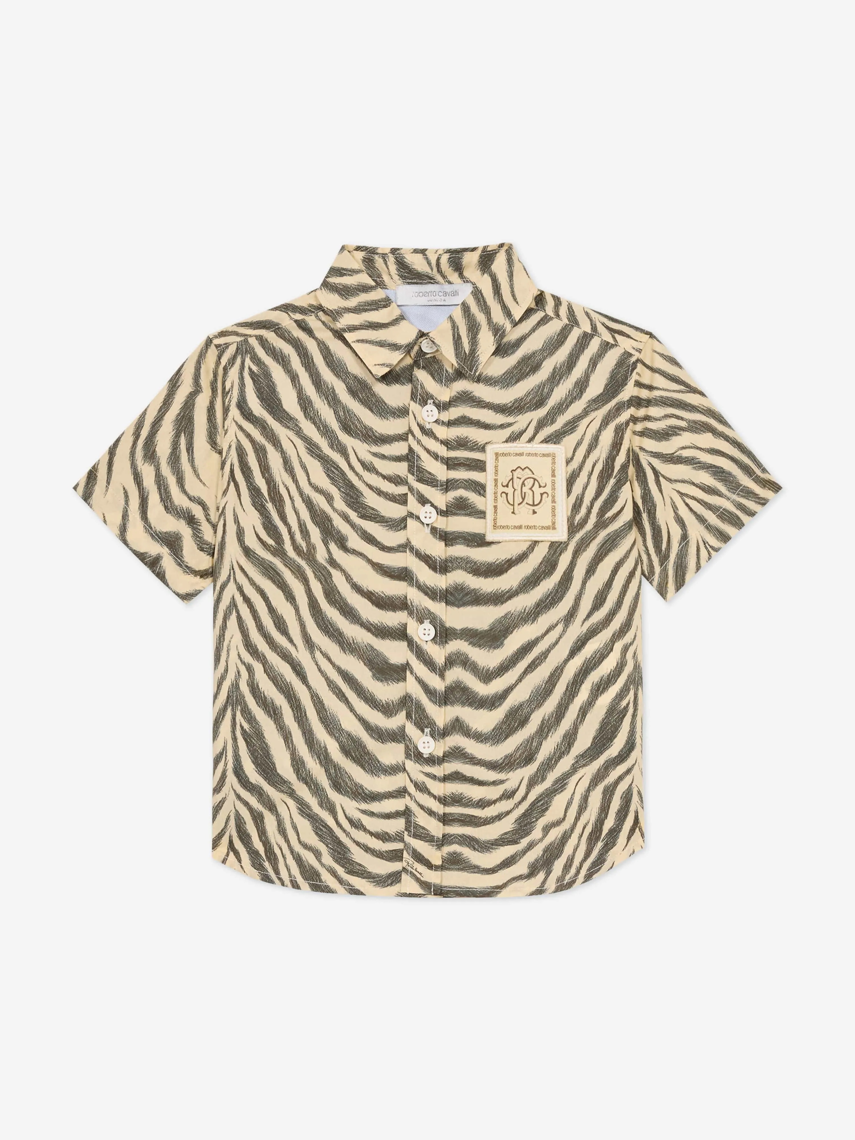 Braunes Zebra-Print Hemd für Babyjungen